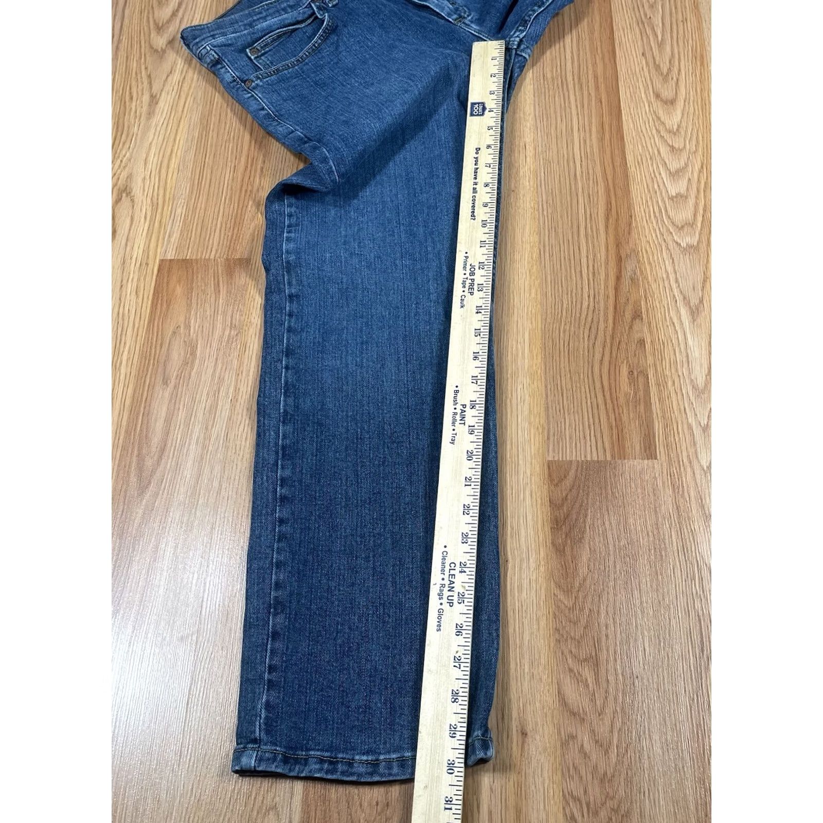 Lee Lee Jeans Mens Regular Fit Straight Leg Blue Stretch Denim Cotton Blend 33Wx30L Size US 33 - 6 Thumbnail