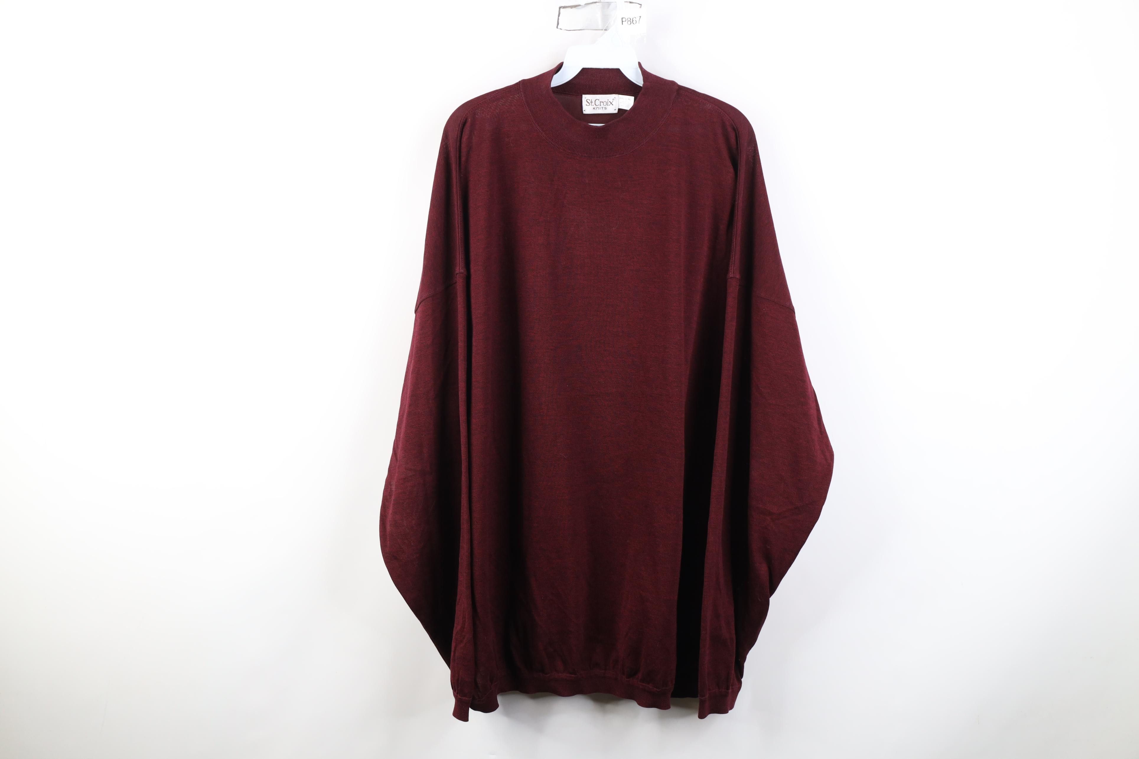 St. Croix Vintage 90s St Croix Knits Knit Mock Neck Sweater USA Size US XXL / EU 58 / 5 - 1 Thumbnail