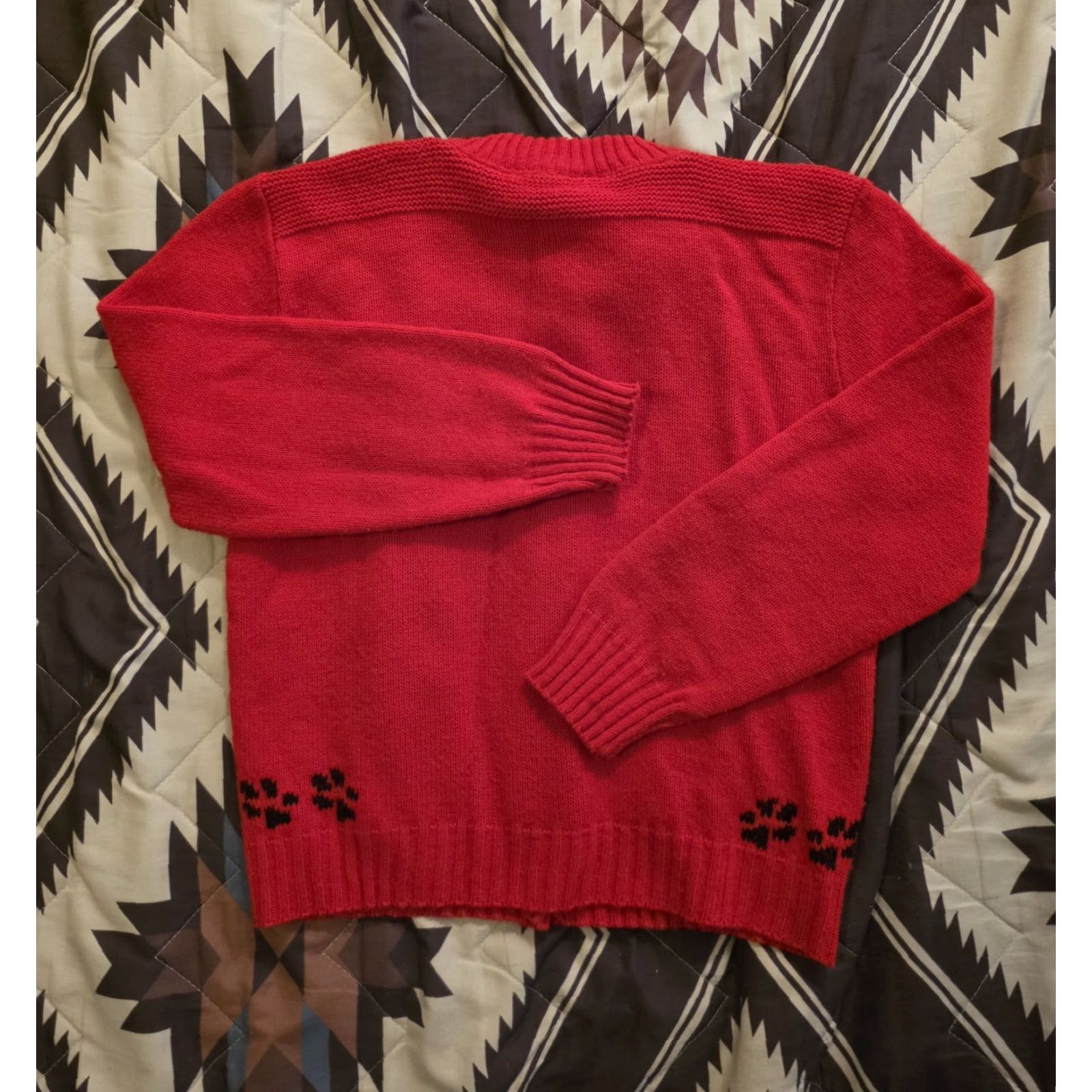 Vintage VINTAGE Copper Key Cardigan Sweater Dalmatian Dogs Knit Little Girl Medium Red 80s Size US M / EU 48-50 / 2 - 2 Thumbnail