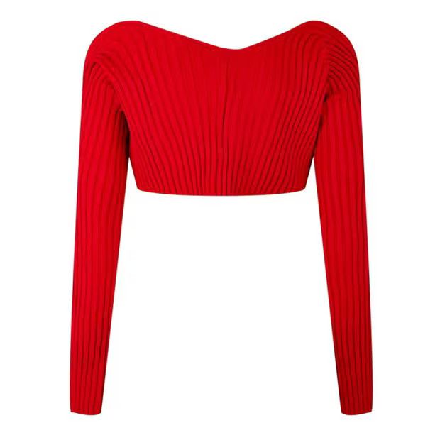 Jacquemus o1g2r1mq1024 Cardigan in Red Size M / US 6-8 / IT 42-44 - 2 Thumbnail