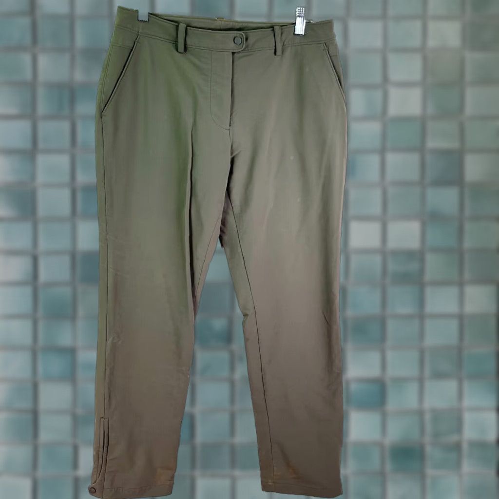 Nike Nike Pants Women Lined Hiking Performance Nylon Knit Dark Khaki 32x32 Pockets M Size 32" / US 10 / IT 46 - 1 Thumbnail