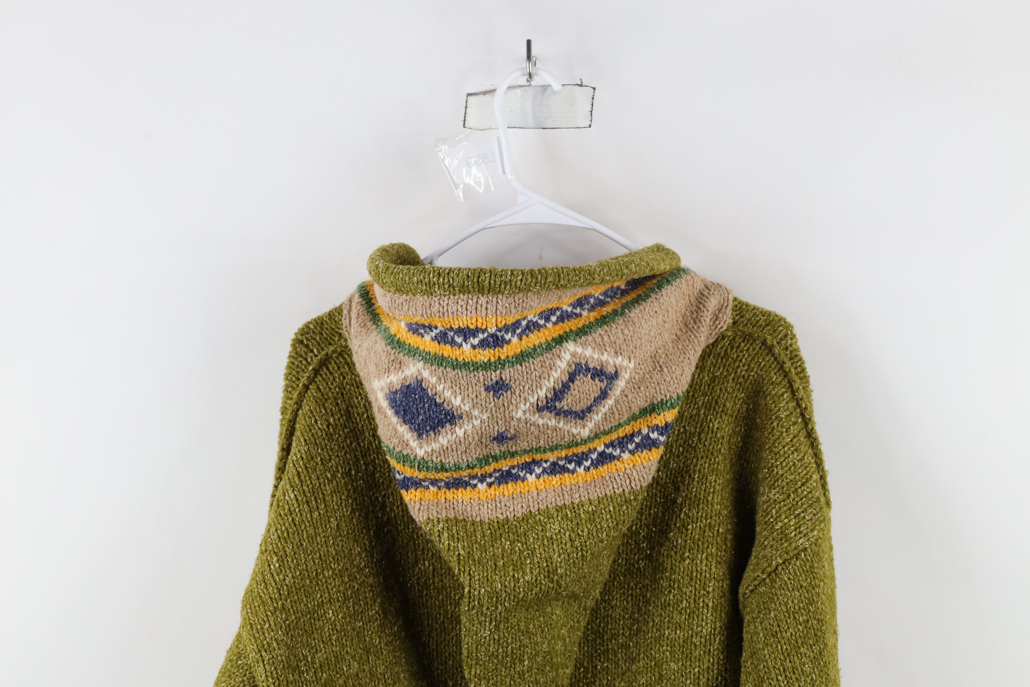 Vintage Vintage 90s Streetwear Fairy Elf Wool Knit Hoodie Jacket Size M / US 6-8 / IT 42-44 - 13 Thumbnail