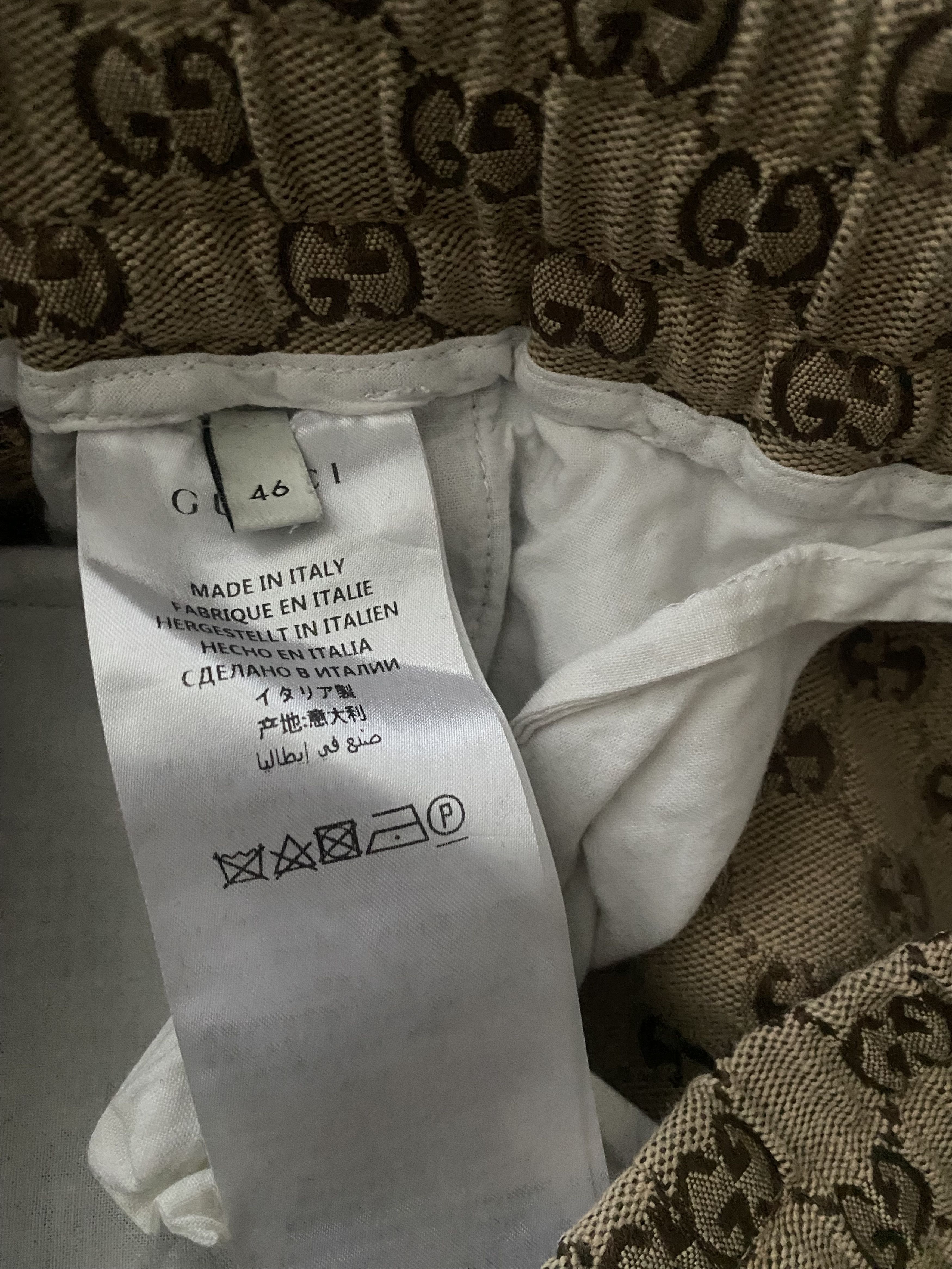 Gucci GUCCI GG BEIGE CANVAS JACQUARD PANTS Size US 32 / EU 48 - 7 Thumbnail