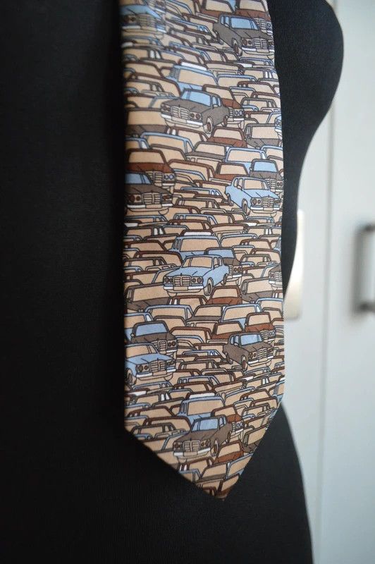 John Henry John Henry vintage silk tie with cars pattern 100% silk Size ONE SIZE - 6 Thumbnail