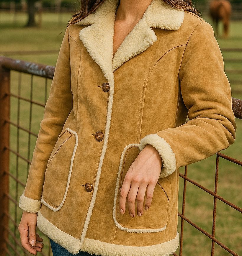 Other WIMAN Rancher Jacket Shearing Jacket Sheepskin Penny Lane Size M / US 6-8 / IT 42-44 - 1 Thumbnail