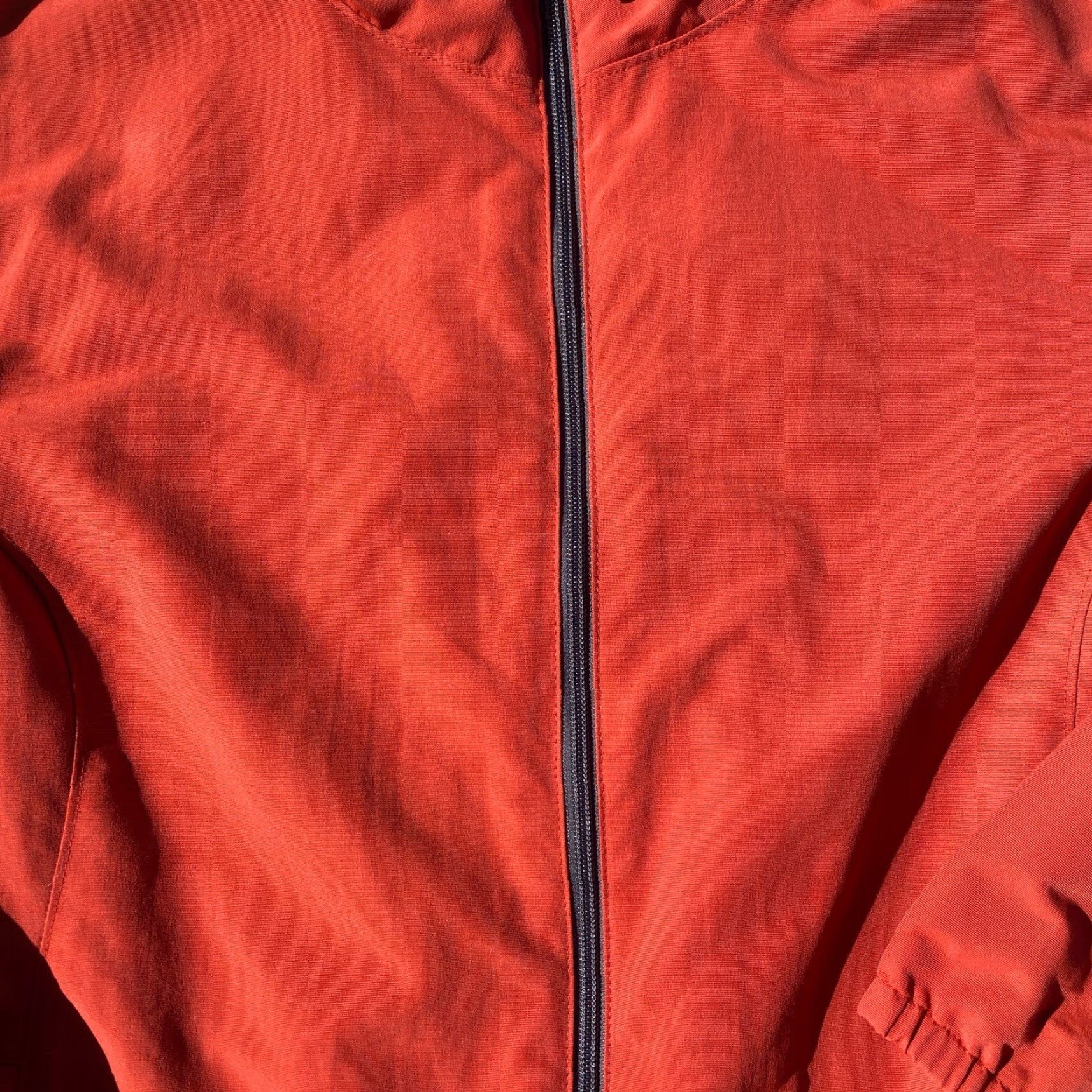 CO Duluth Shell Jacket Mens XL Full Zip Lined Orange Nylon Fleece Polyester Overcoat Shine? Size US XL / EU 56 / 4 - 2 Thumbnail