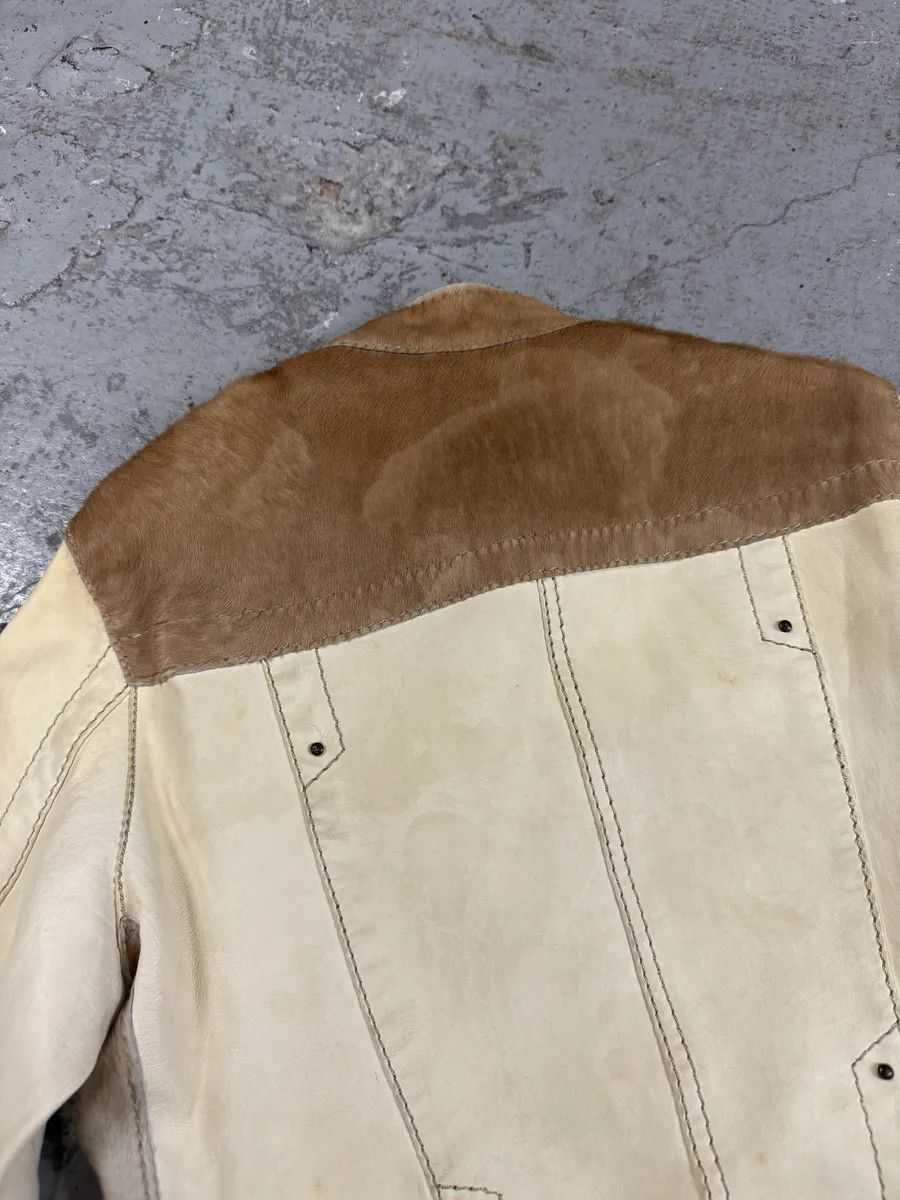 Roberto Cavalli SS2008 Cavalli Beige Hybrid Pony Hair Leather Jacket Size S / US 4 / IT 40 - 10 Thumbnail