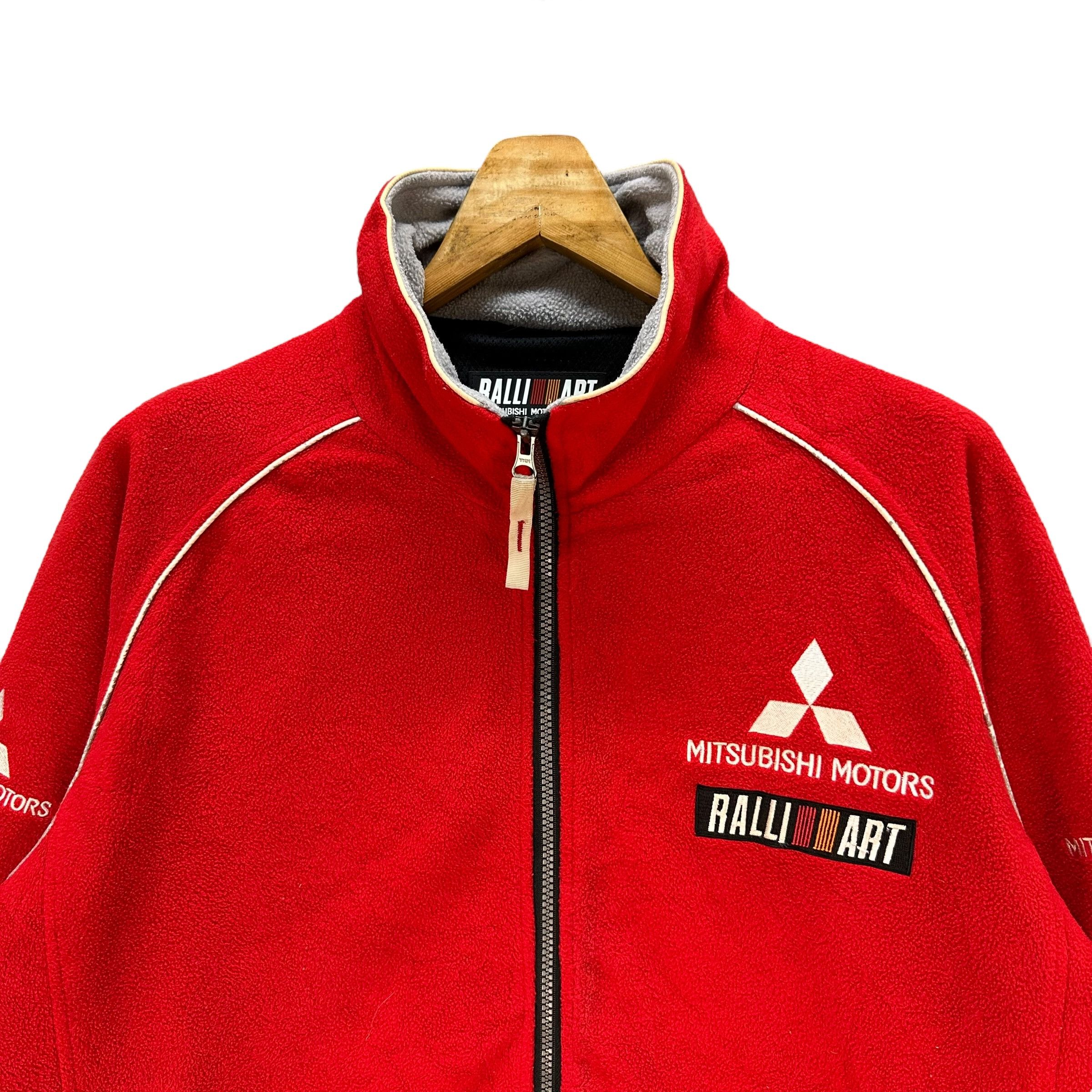 Vintage Vintage 90's MITSUBISHI RALLI ART Fleece Jacket #A71-1732 Size US L / EU 52-54 / 3 - 2 Thumbnail