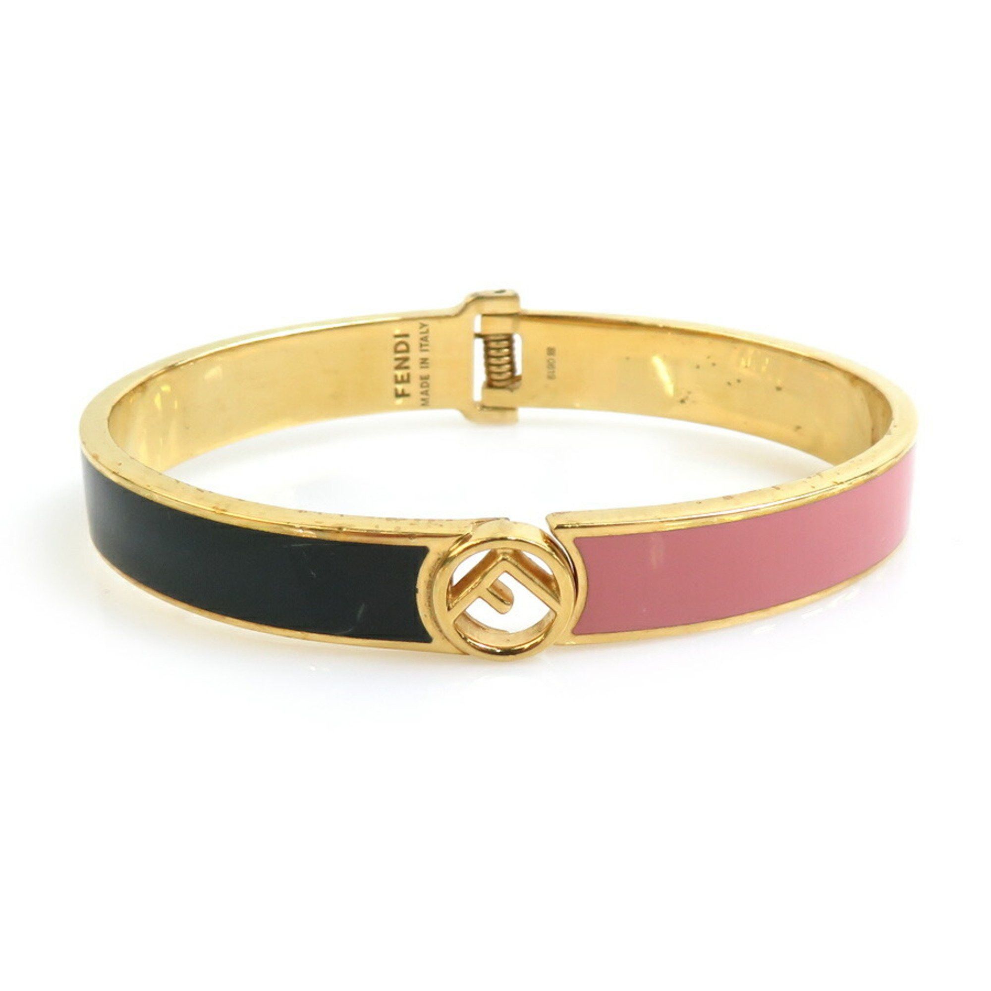 Fendi FENDI Bangle Metal Black x Pink Gold Women's 56003a Size ONE SIZE - 1 Thumbnail
