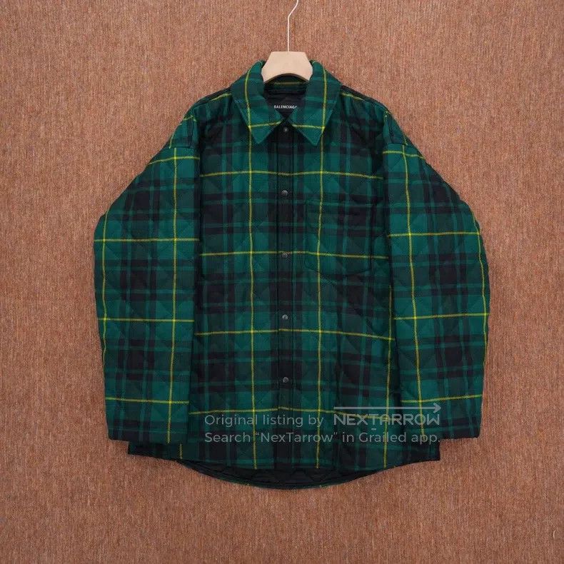 Balenciaga Balenciaga Plaid Cotton Jacket Shirt Size US S / EU 44-46 / 1 - 1 Thumbnail