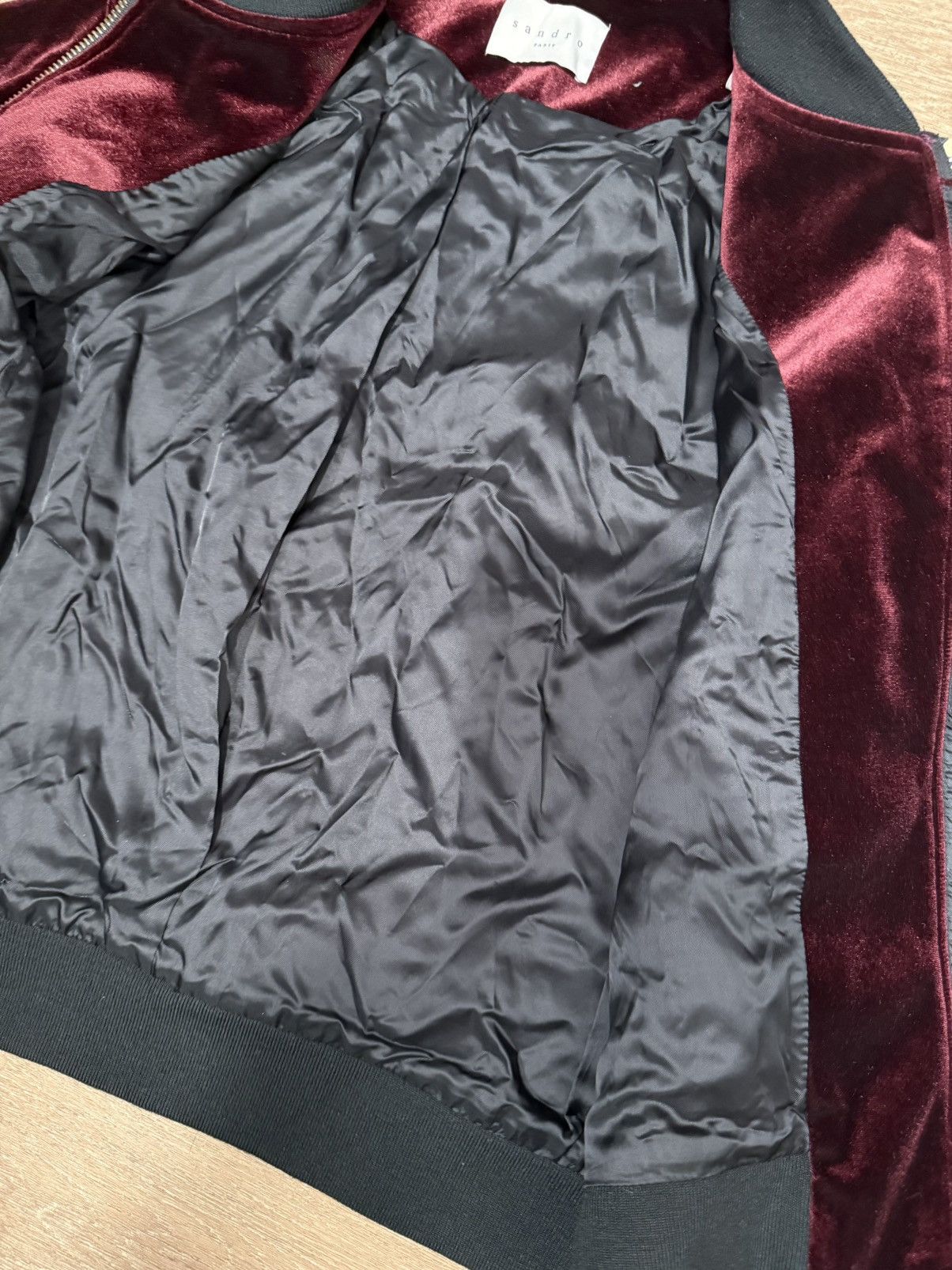 Sandro ***FINAL DROP***RARE SANDRO CURVED ARM VELVET BOMBER SZ 2/M Size US M / EU 48-50 / 2 - 12 Thumbnail