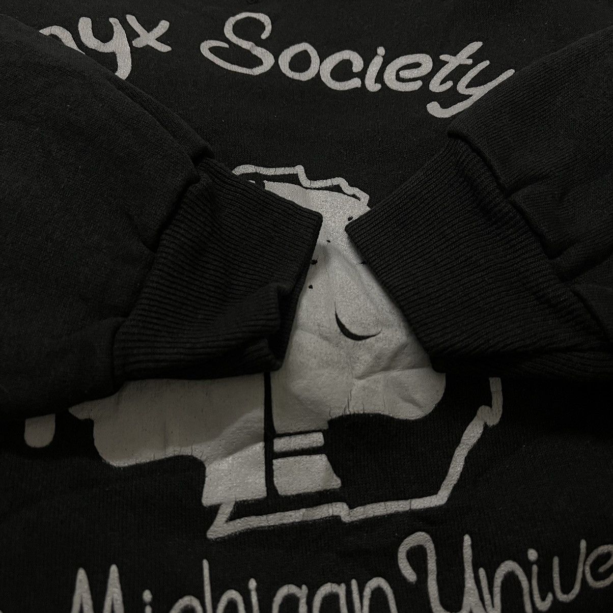 Vintage Vintage 90s Western Michigan University Sweatshirt Pullover Size US L / EU 52-54 / 3 - 3 Thumbnail