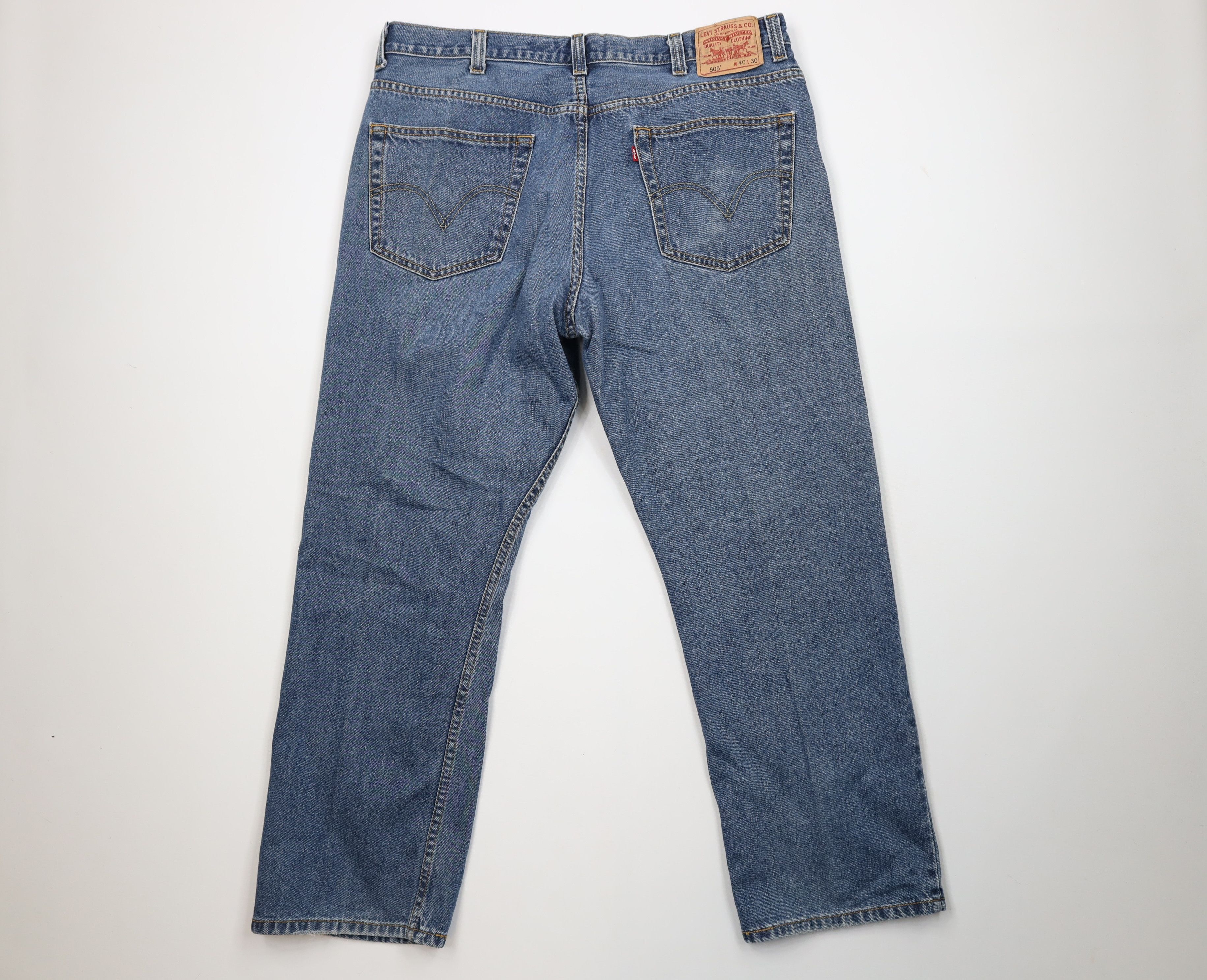 Levi's Vintage Y2K Levis 505 Regular Straight Leg Denim Jeans Size US 40 / EU 56 - 11 Thumbnail