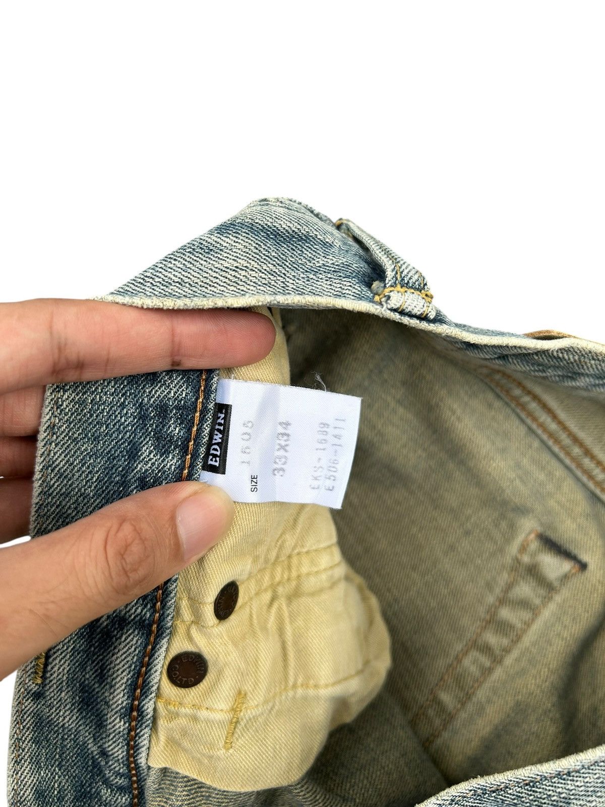 Kapital Vintage Edwin 505 Selvedge Distressed Denim Jeans Size US 33 - 7 Thumbnail
