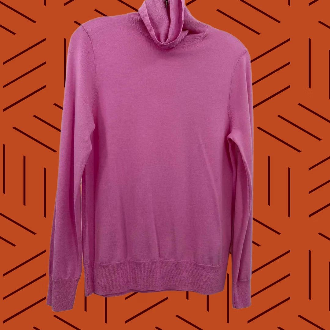 Pinko Pre-Owned J Crew Pink Size Medium Turtleneck Sweater Size M / US 6-8 / IT 42-44 - 1 Thumbnail