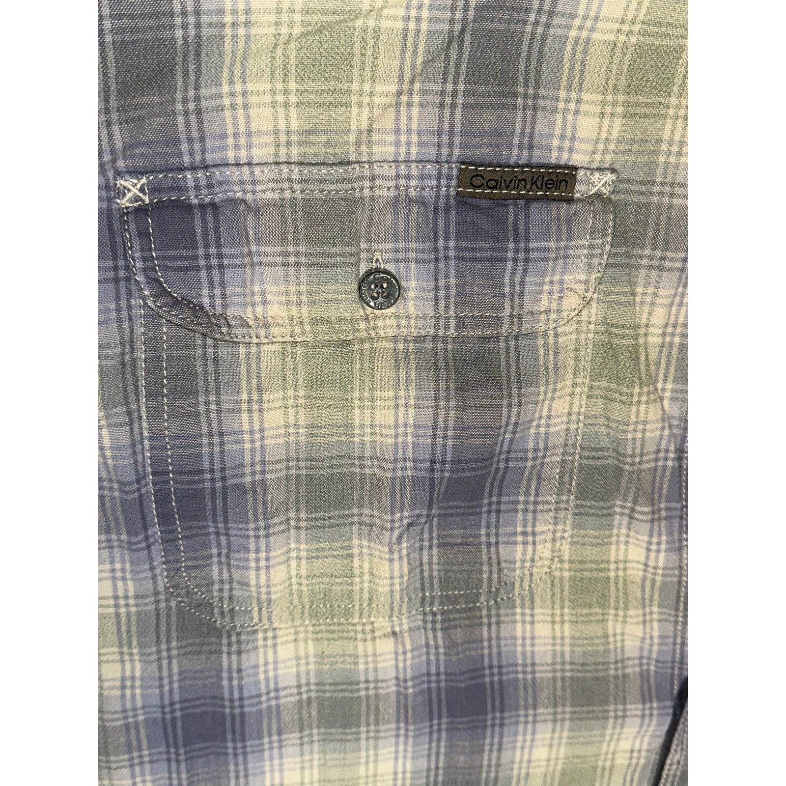 & Other Stories Calvin Klein Jeans Green With Gray Flannel Shirt Size XL Size US XL / EU 56 / 4 - 7 Thumbnail