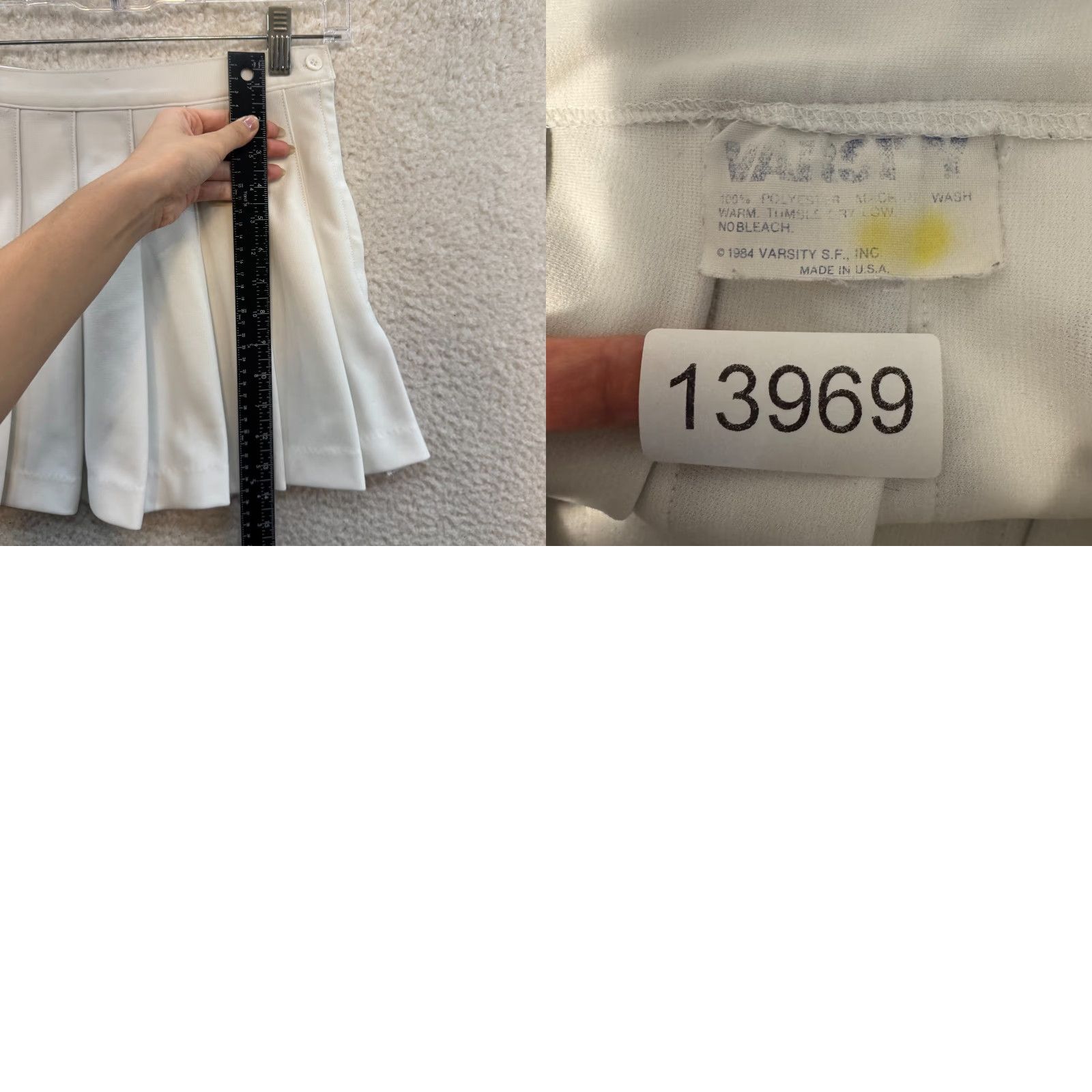 Vintage VINTAGE 80s White Tennis Mini Skirt Varsity XXS XS 00 0 23 24 Sporty Preppy Shirt? Size 24" / US 00 / IT 34 - 8 Thumbnail