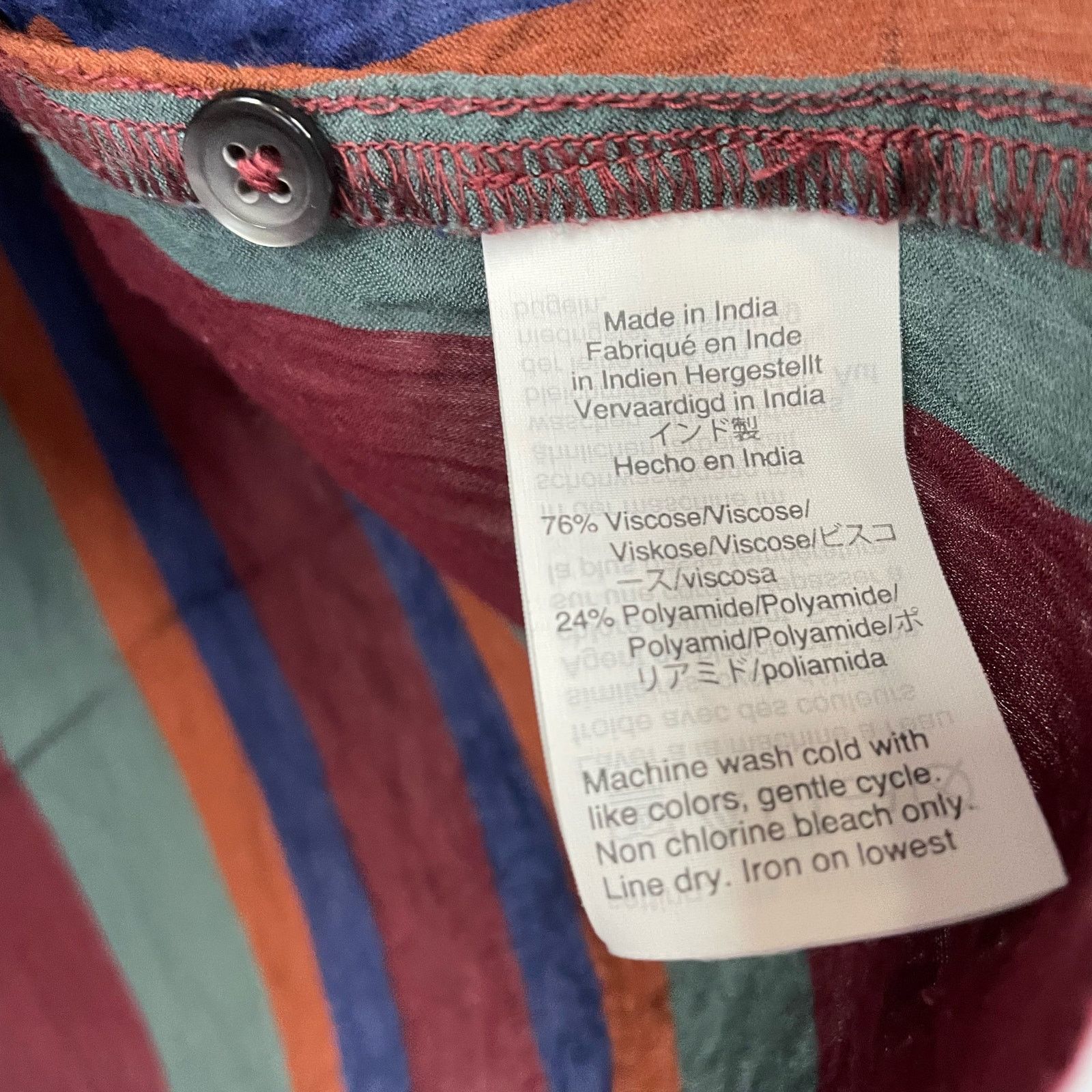 Madewell Madewell Button Back Tee XS Tie Shortsleeve Rosalinda Stripe Size XS / US 0-2 / IT 36-38 - 5 Thumbnail