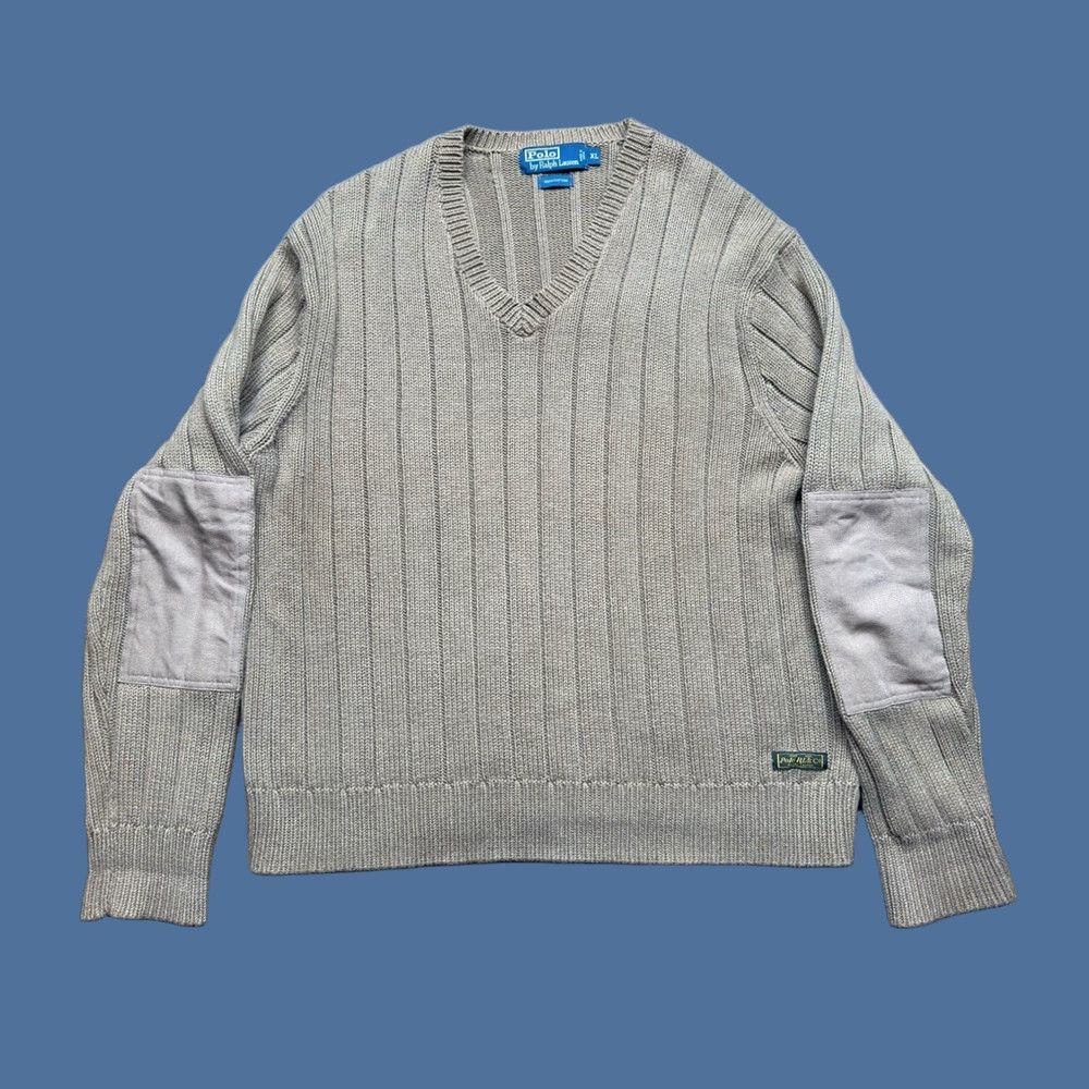 Polo Ralph Lauren VINTAGE Polo Ralph Lauren Army Commando Knit Sweater Cotton Mens XL Brown Ribbed Knit Heavyweight 90s Size US XL / EU 56 / 4 - 1 Thumbnail