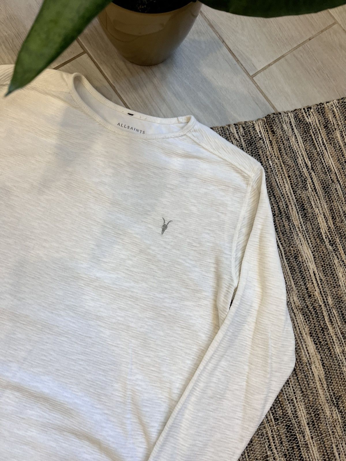 Allsaints Vintage AllSaints Longsleeve Tshirt white luxury avantgarde Size US XS / EU 42 / 0 - 5 Thumbnail
