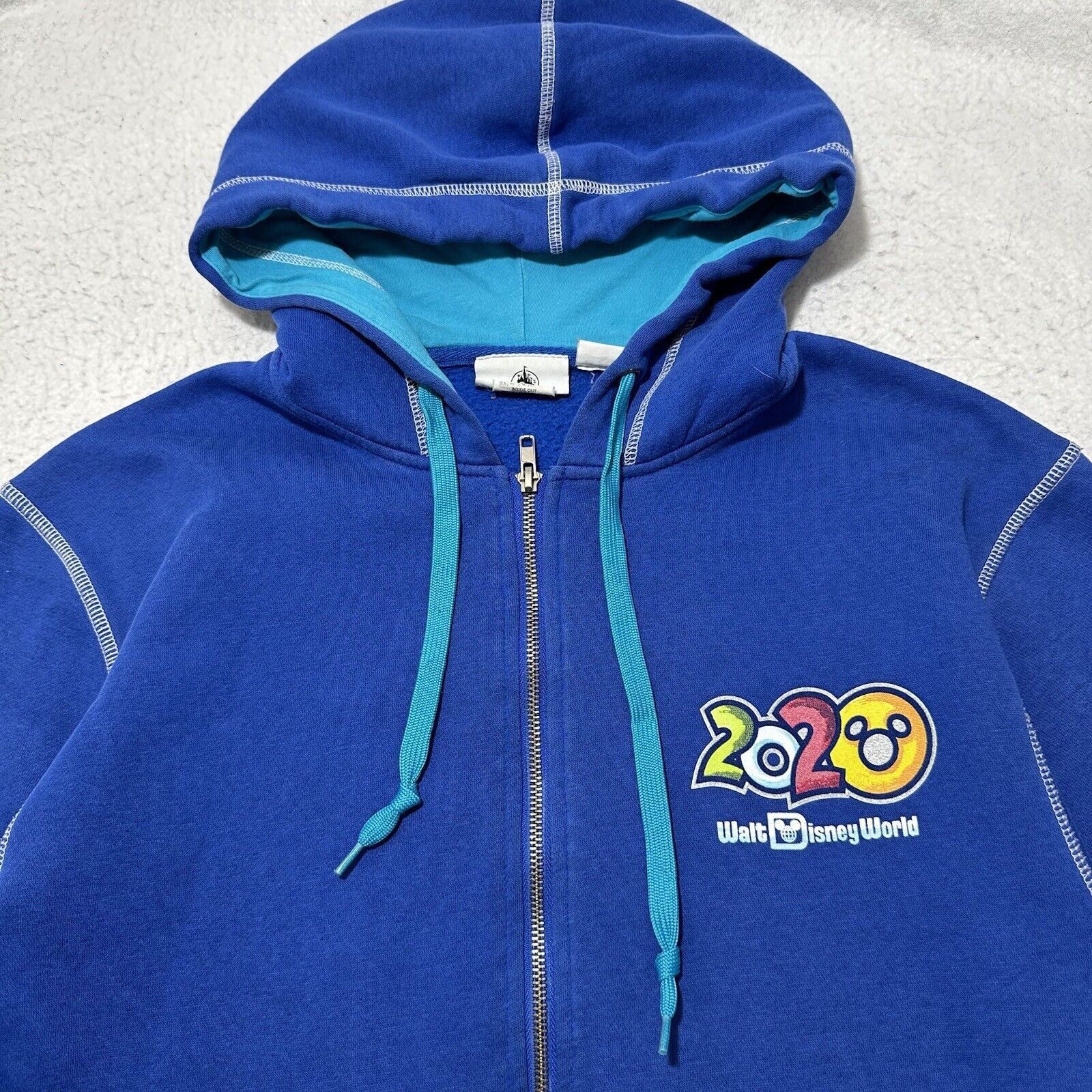 Disney Disney Medium Blue 2020 Full Zip Hoodie Sweatshirt Size US M / EU 48-50 / 2 - 3 Thumbnail