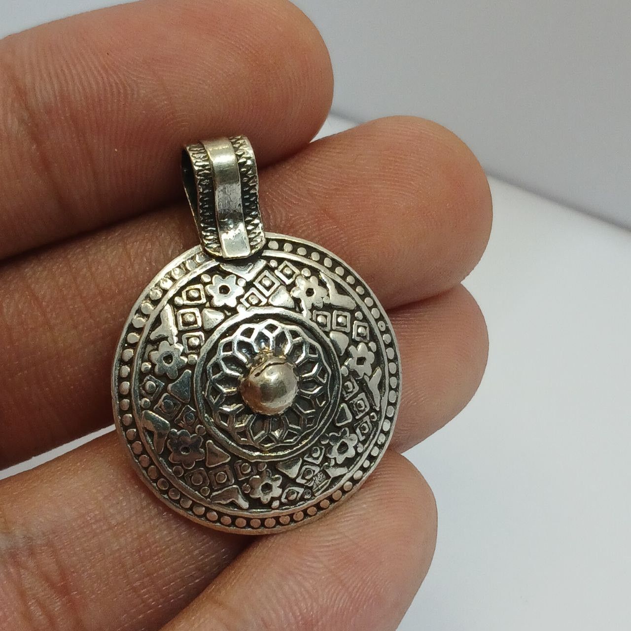 Vintage Egyptian 800 Silver Necklace 7.3g Handmade