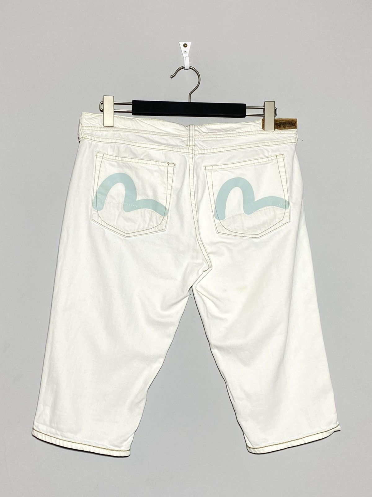 Evisu × Puma Evisu x Puma Vintage White Denim Shorts Rare Item Size US 32 / EU 48 - 1 Thumbnail