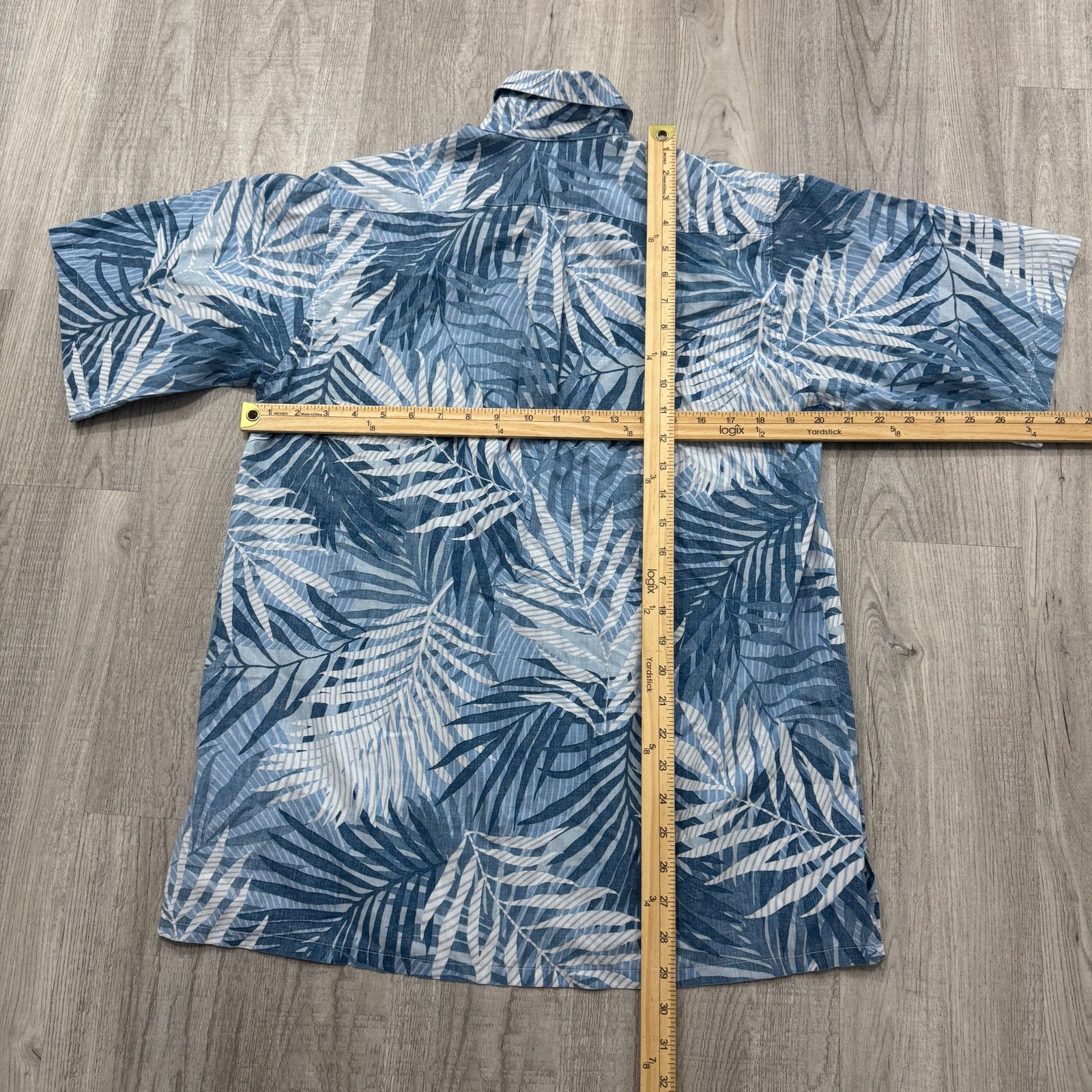 Vintage Go Barefoot Hawaiian Polo Shirt Men Small Blue Floral Aloha Size US S / EU 44-46 / 1 - 7 Thumbnail