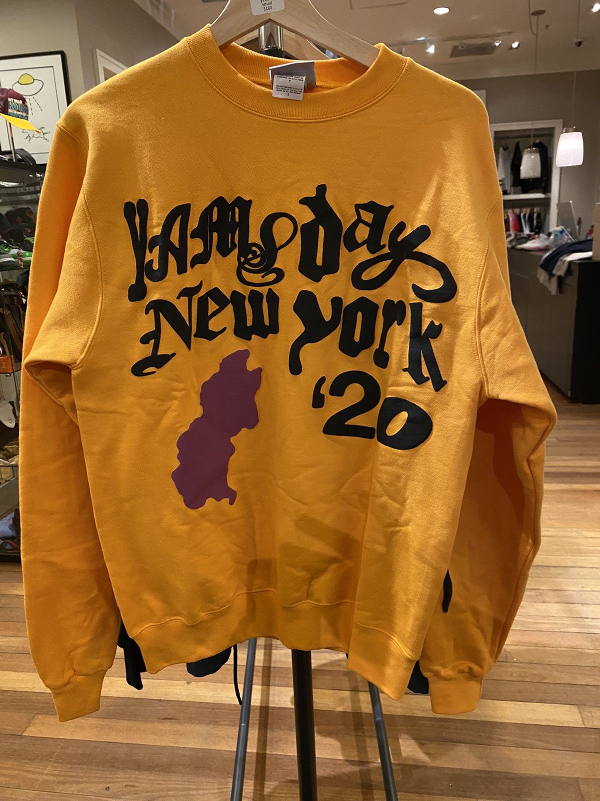 image of Cactus Plant Flea Market Cpfm Yams Day 2020 Crewneck Sz. S in Yellow, Men's (Size Small)