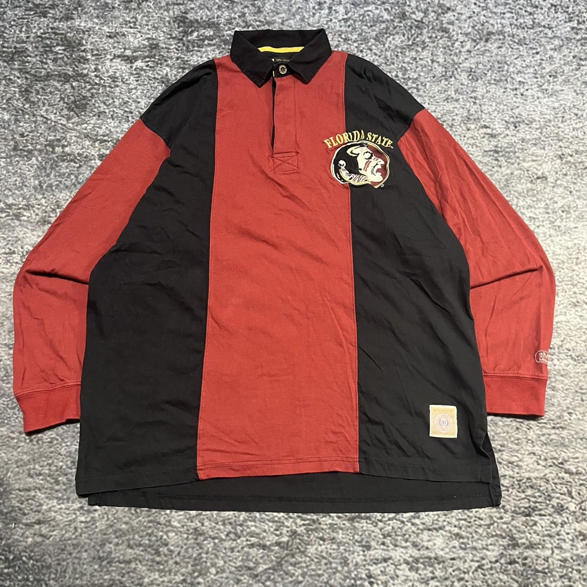 Mirage Vintage 90s Florida State Seminoles Mirage Longsleeve Polo Size US XL / EU 56 / 4 - 5 Thumbnail