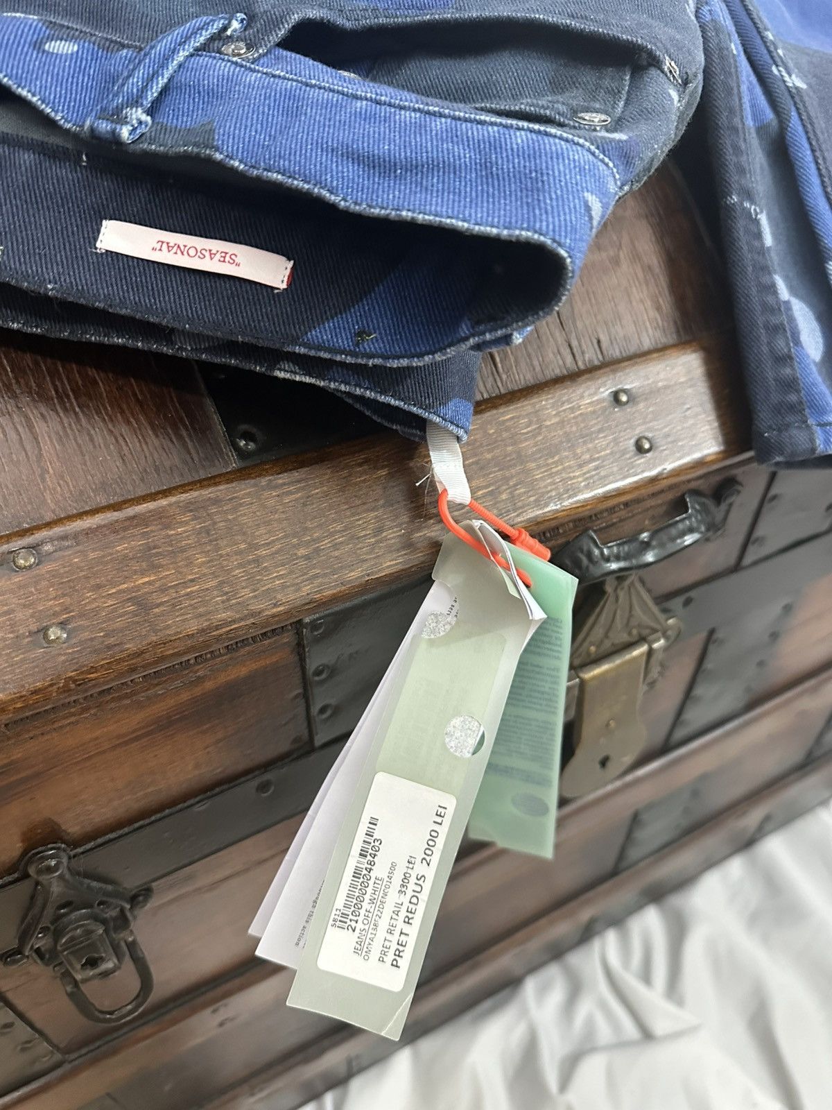 Off-White OFF WHITE CAMO BLUE DENIM PANTS Size US 31 - 3 Thumbnail