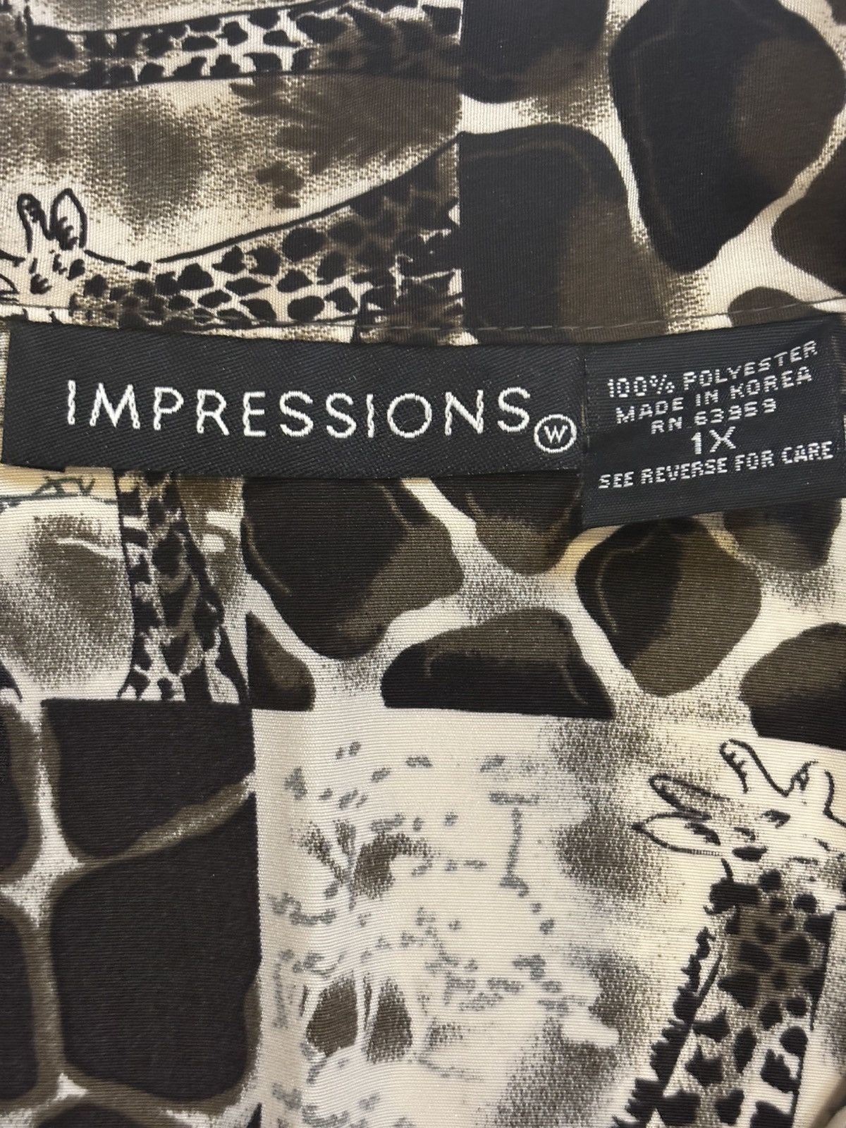 Other Brown giraffes patterns Blouse.wt1171 Size XL / US 12-14 / IT 48-50 - 10 Thumbnail