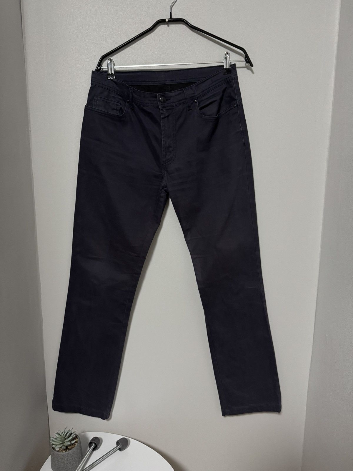 Versace Versace Collection Men’s Dark Blue Pants 30/30 Classic Fit Size US 30 / EU 46 - 6 Thumbnail