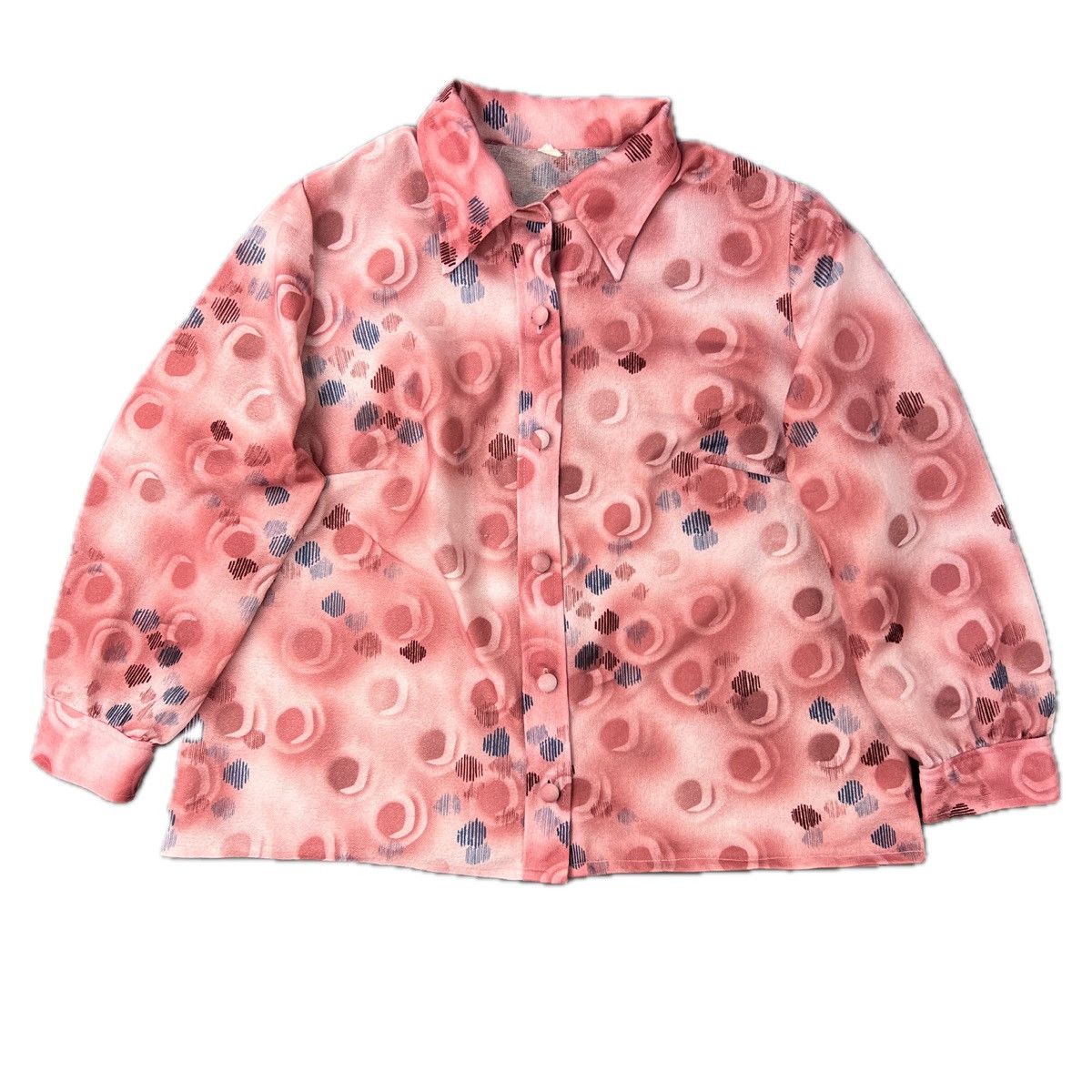 Vintage 80s VTG Abstract Allover Print Button Up Shirt Size US M / EU 48-50 / 2 - 1 Thumbnail