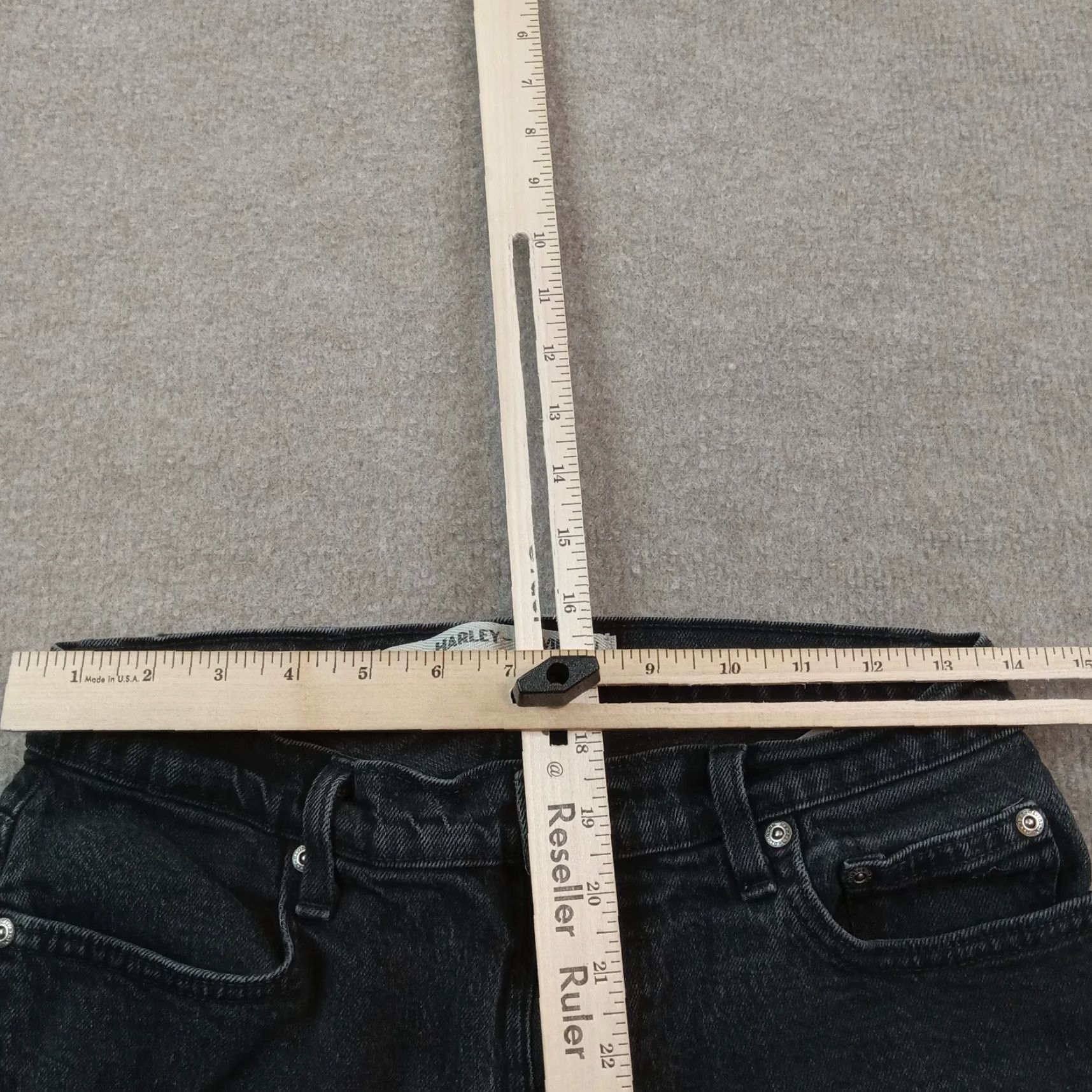 Harley Davidson Harley-Davidson Women's Black Denim Straight Leg Jeans 8P Petite Size 27" / US 4 / IT 40 - 4 Thumbnail