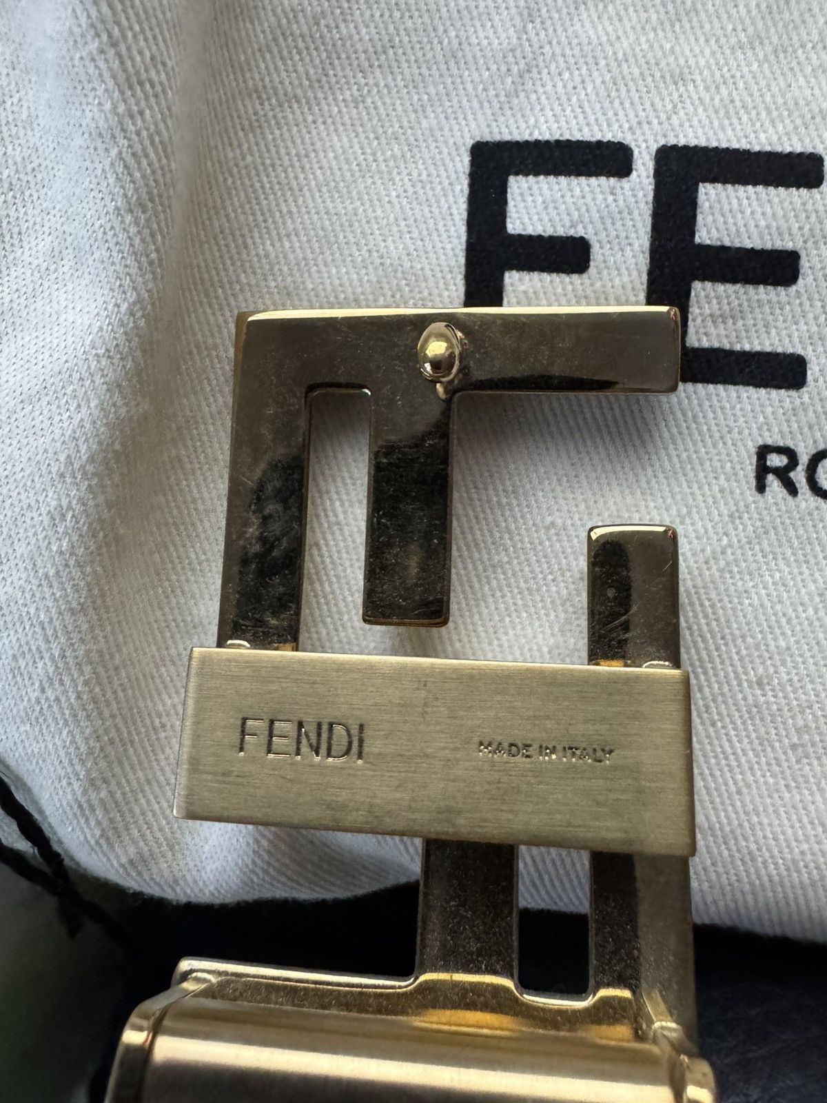 Fendi Fendi Roma Men's Leather Belt Reversible Size 30 - 4 Thumbnail
