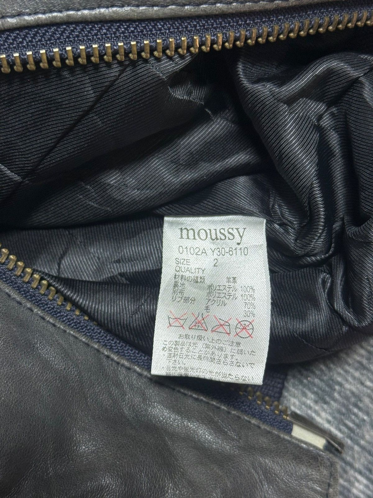 MOUSSY B2V- MOUSSY LEATHER JACKET(2)༒ Size US M / EU 48-50 / 2 - 7 Thumbnail
