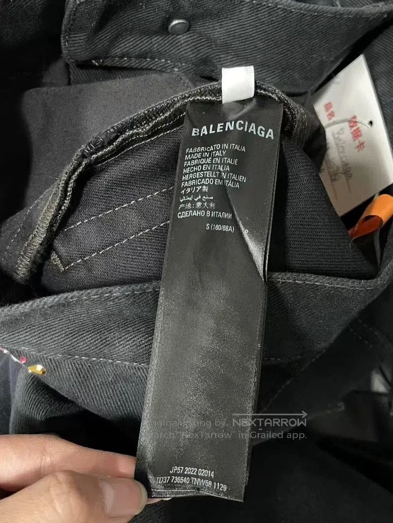 Balenciaga Balenciaga Crystal Cat Graffiti Jeans. Size US 26 / EU 42 - 7 Thumbnail