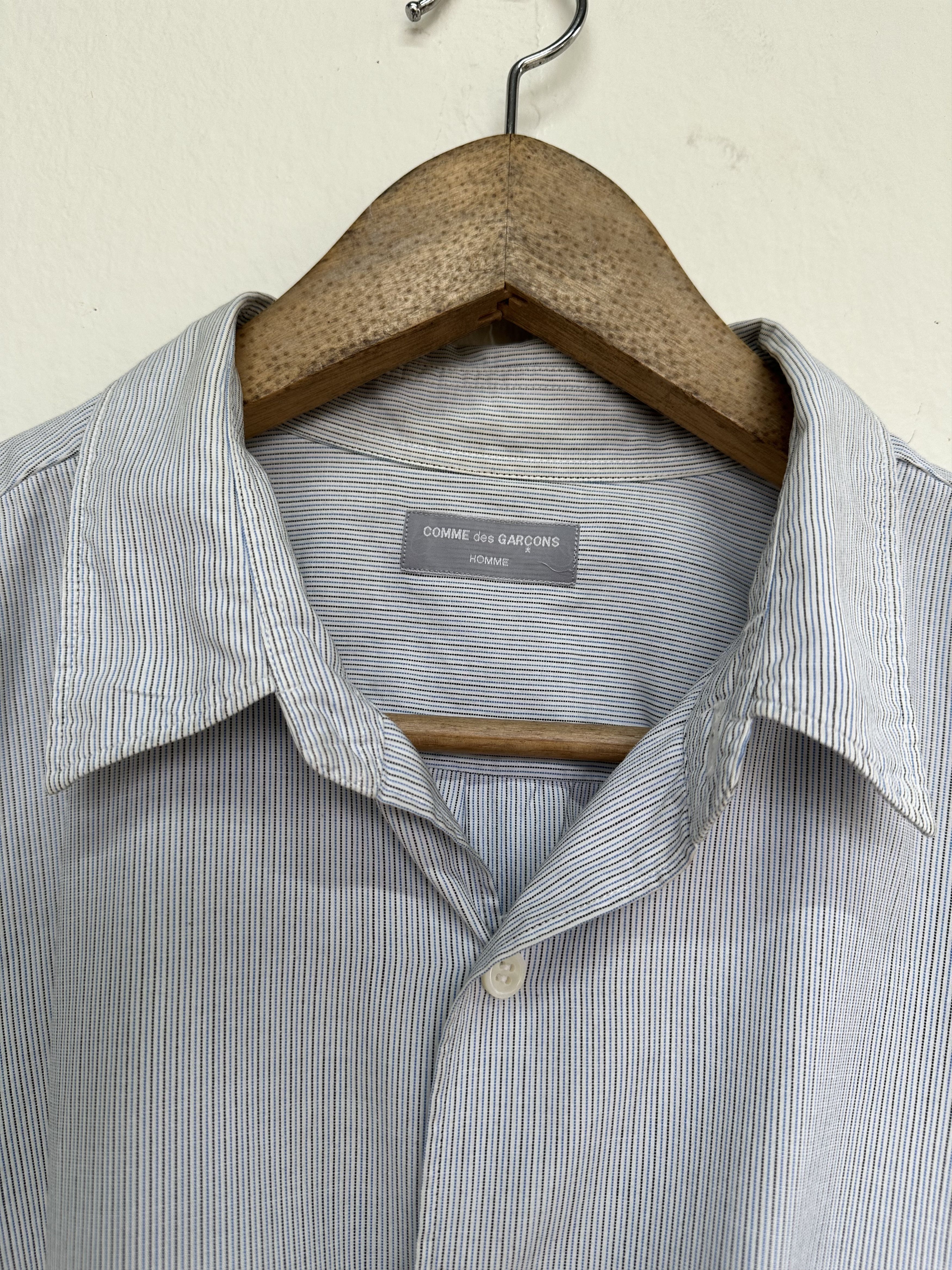 Comme des Garcons Homme Vintage 80s CDG Homme 2 Tone Stripe Shirt Button Up Size US M / EU 48-50 / 2 - 5 Thumbnail