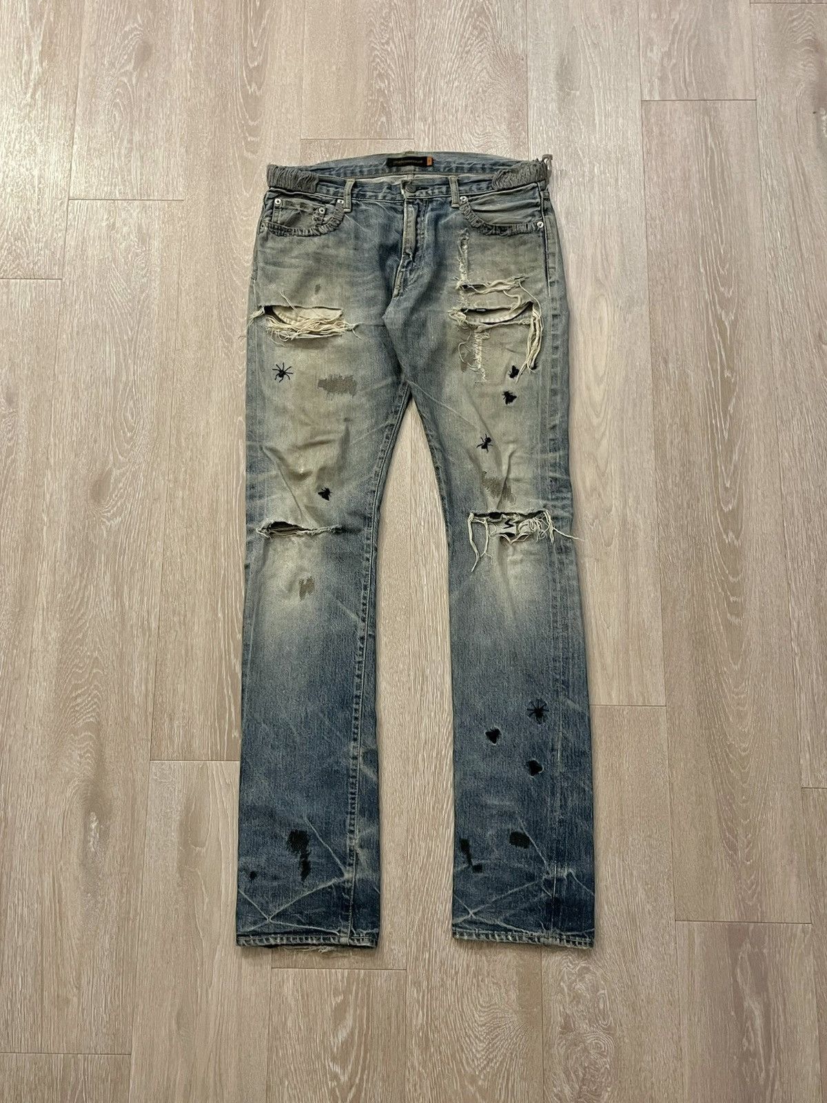 Undercover AW06 Guruguru BBV Bug/Insect Denim Jeans Size US 32 / EU 48 - 2 Thumbnail