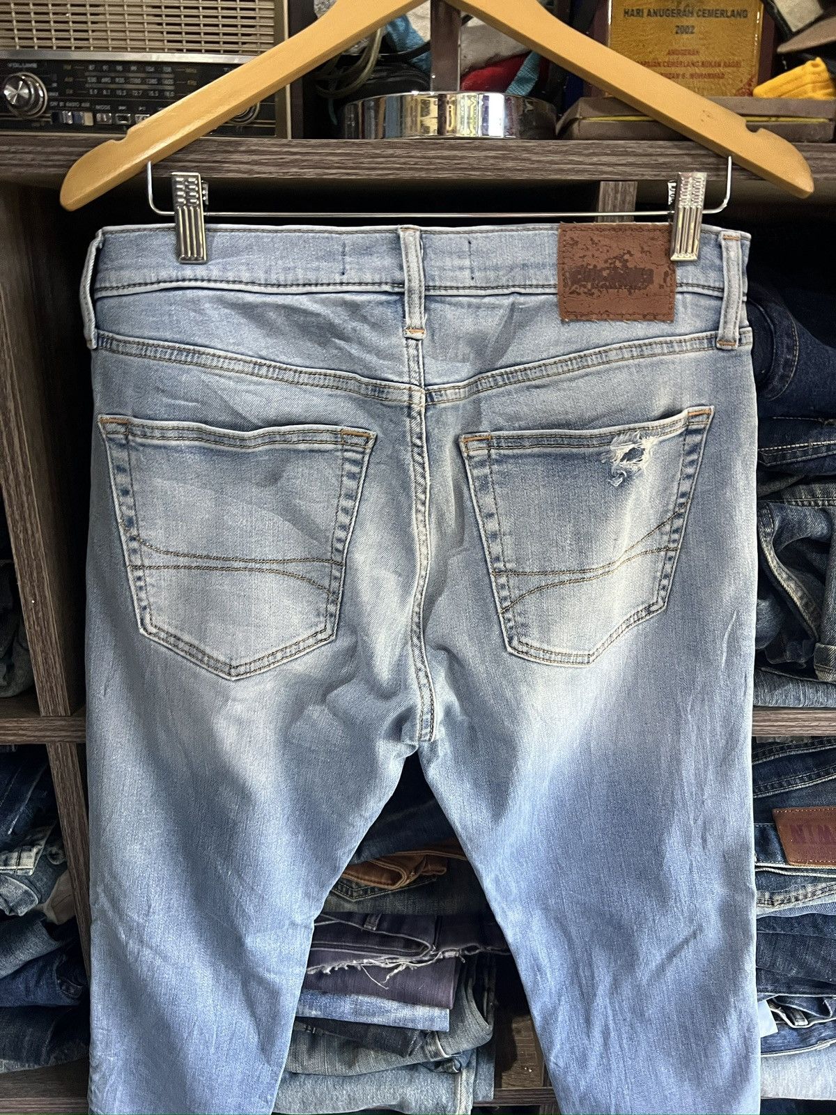 Hollister 🔥Hollister Side Stripe Distressed Denim Size US 31 - 11 Thumbnail