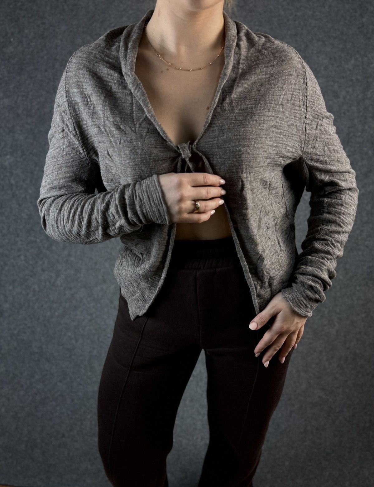 Sarah Pacini Sarah Pacini avant garde wool cardigan one size Size ONE SIZE - 2 Thumbnail