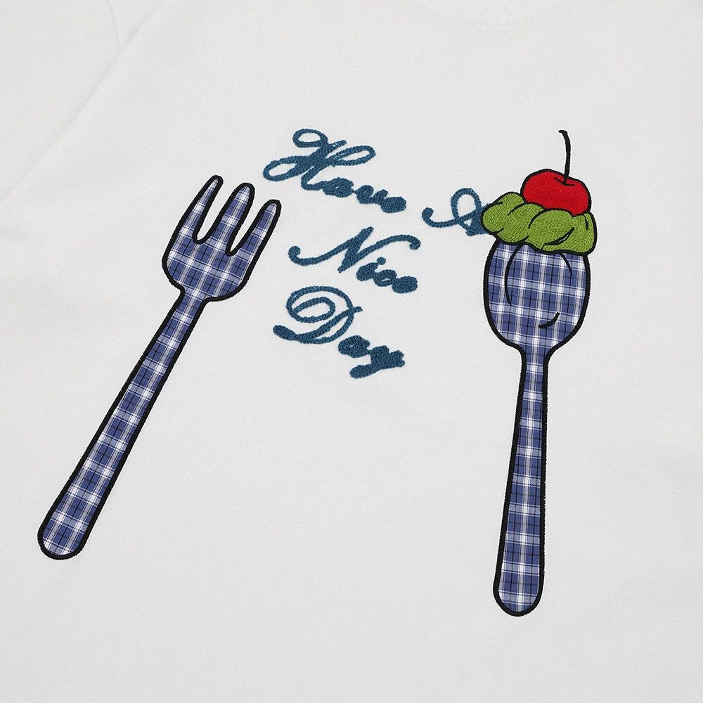 Japanese Brand × Vintage Cotton casual round neck cartoon patch embroidered T-shirt Size US M / EU 48-50 / 2 - 4 Thumbnail