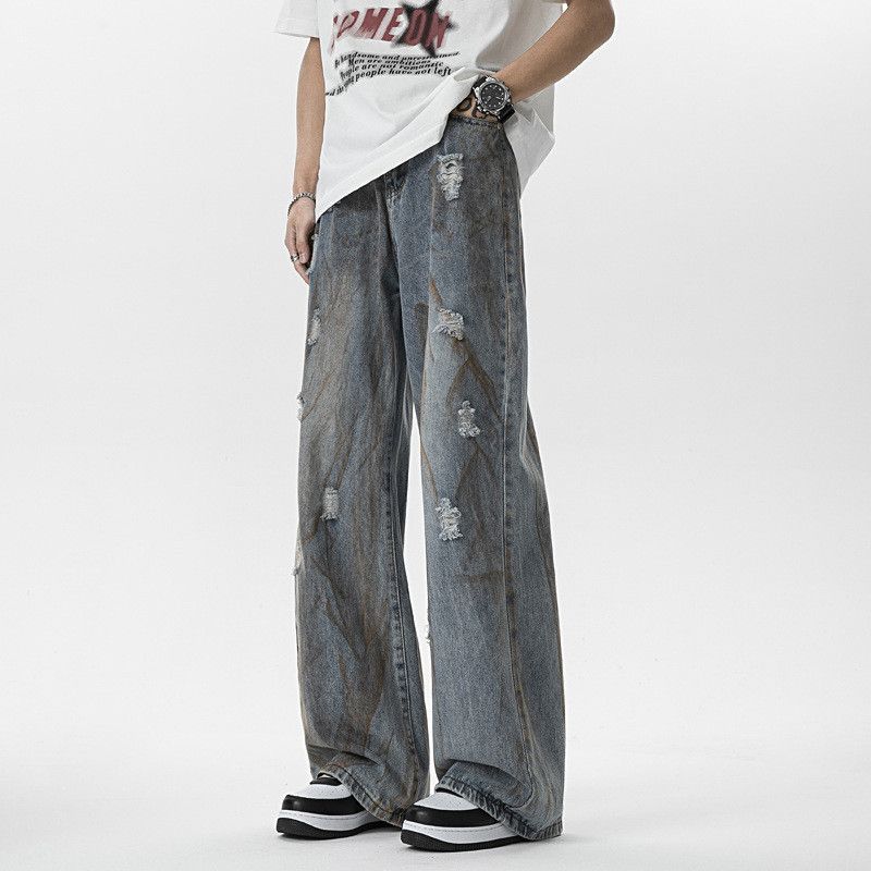 Japanese Brand Retro hip-hop loose straight leg jeans Size US 30 / EU 46 - 6 Thumbnail