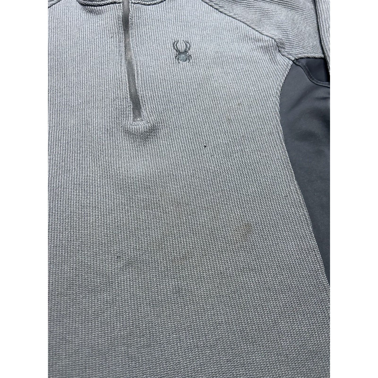 Spyder Spyder 1/4 Zip Pullover Knit Sweater Long Sleeve Jacket Gray Black XL Jacket Mens Size US XL / EU 56 / 4 - 2 Thumbnail