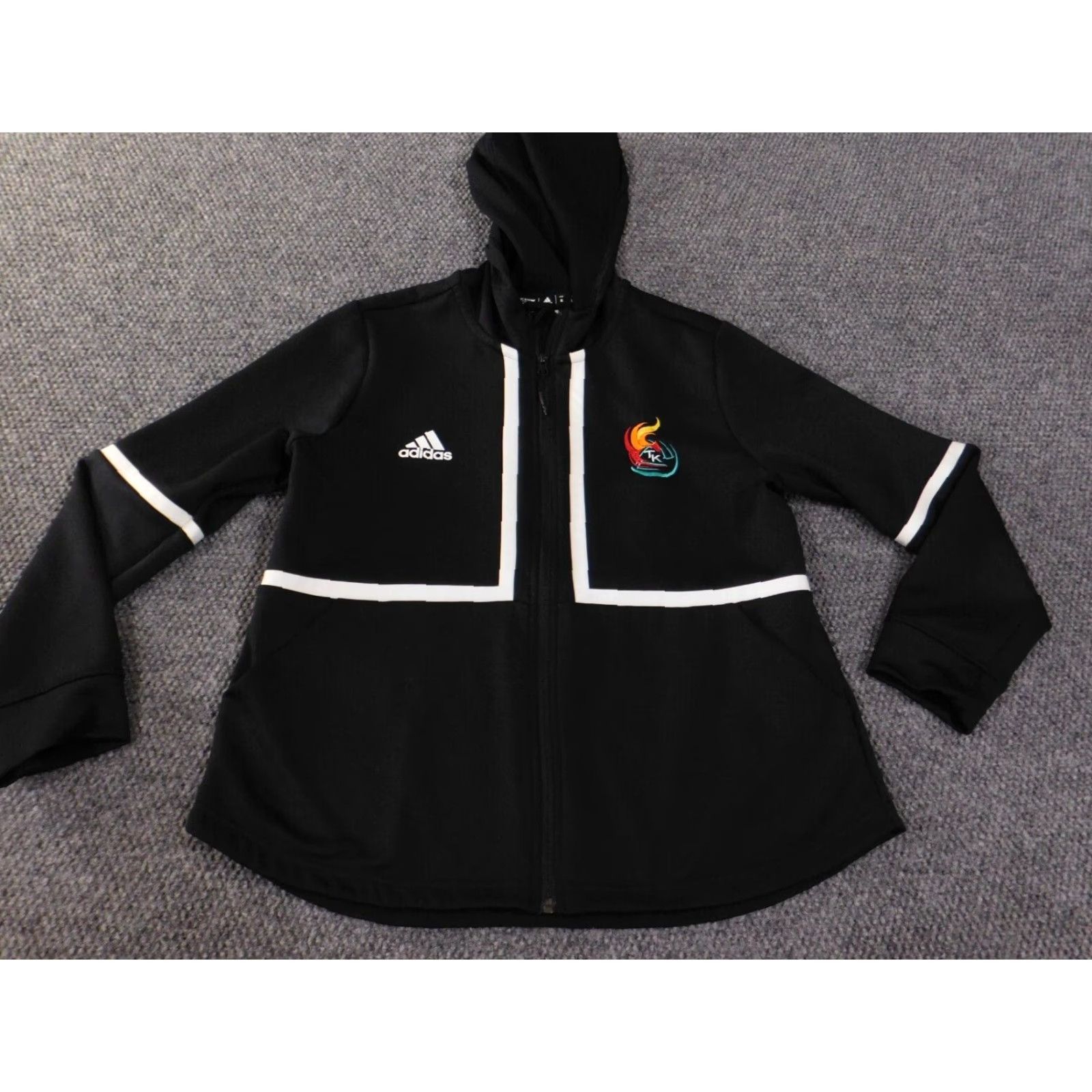 Adidas Adidas Jacket Womens XL Black Y2K Vintage Retro Full Zip Activewear Track Jacket Mens Women Size XL / US 12-14 / IT 48-50 - 2 Thumbnail