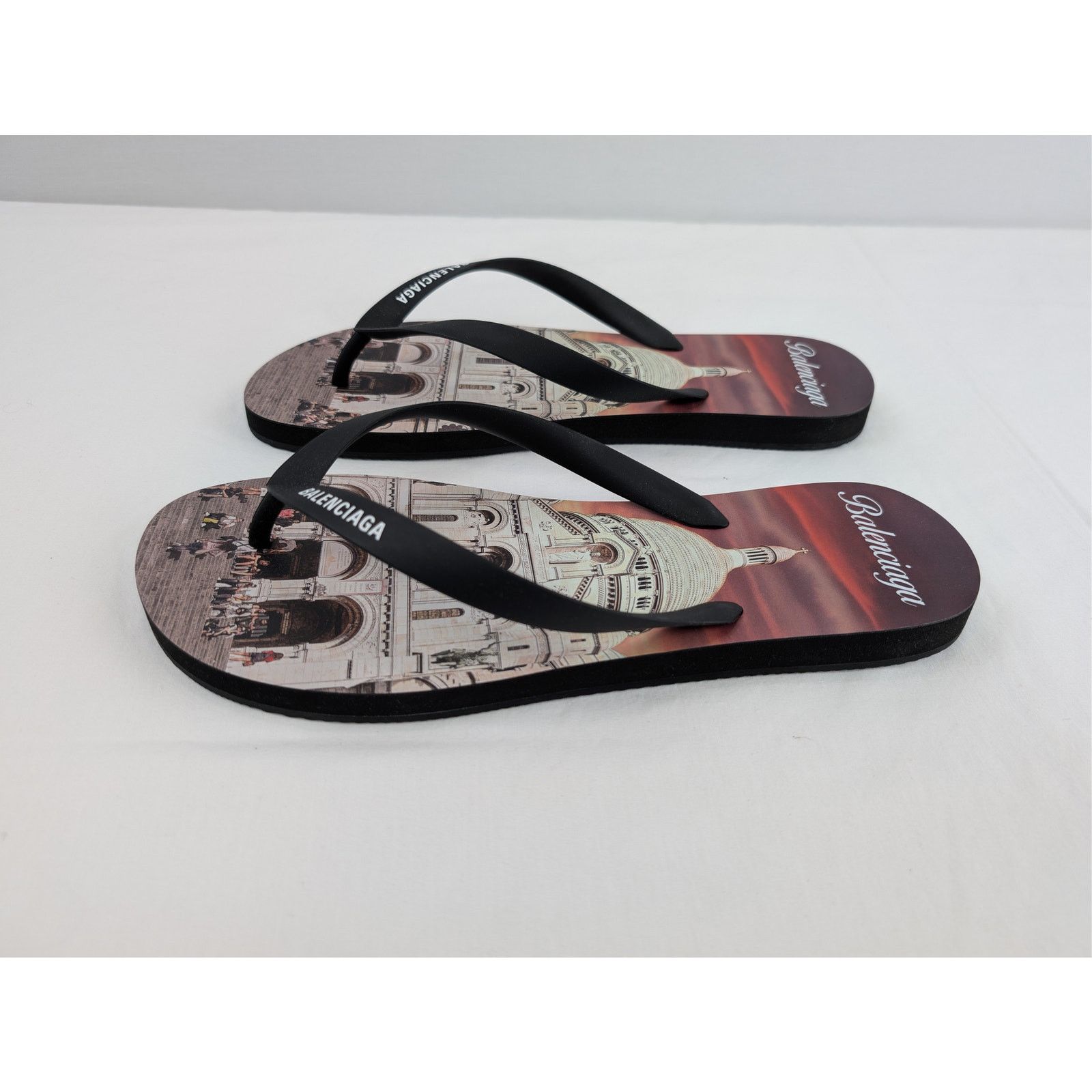 Balenciaga o1rshd1 Q:2 / Souvenir Thong TPU Monument Print Slipper Size US 10 / EU 43 - 9 Thumbnail