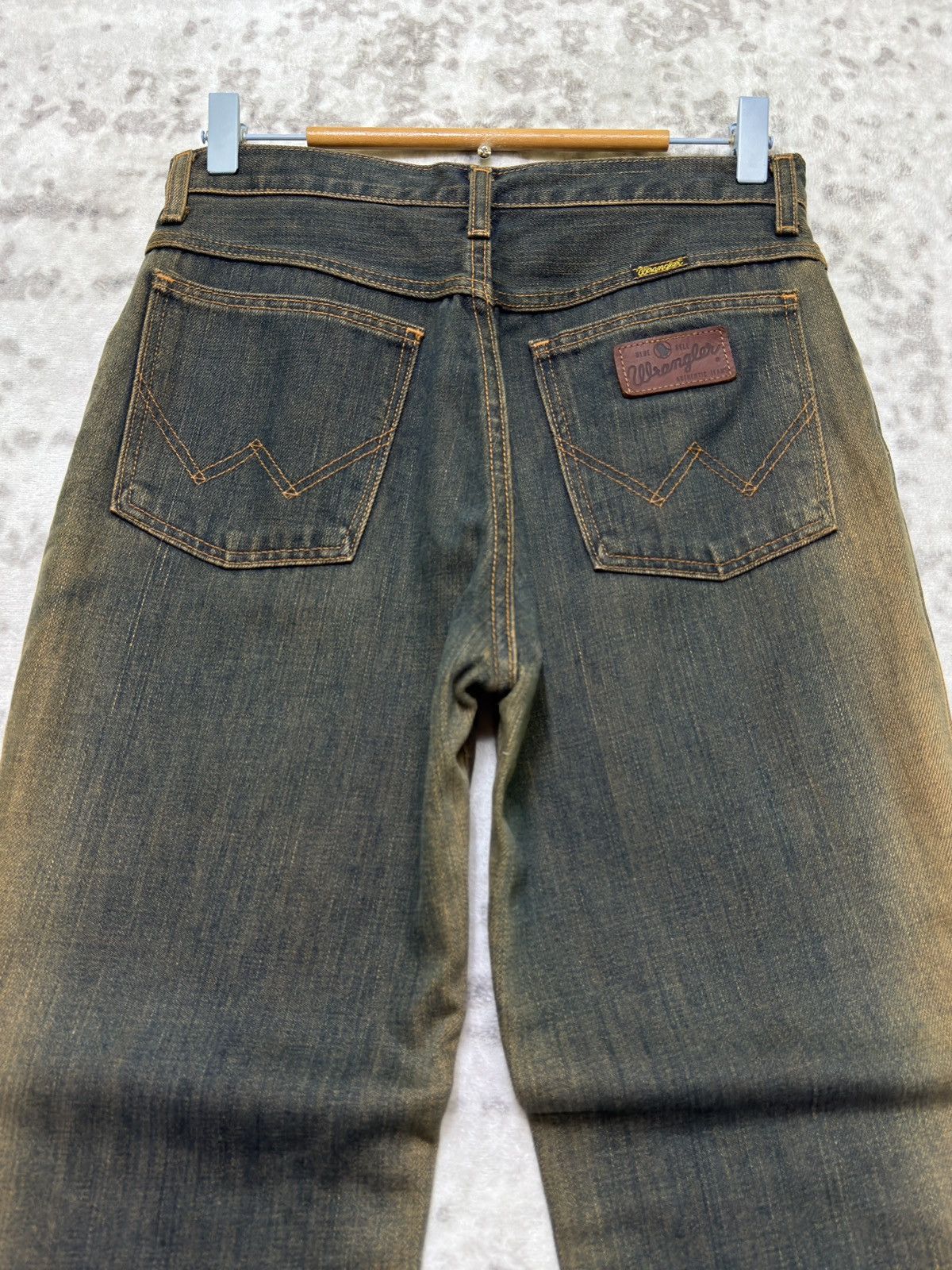Vintage Lady Wrangler Bell Bottom 90s Sun Faded Grunge Denim Jeans Size US 28 / EU 44 - 10 Thumbnail