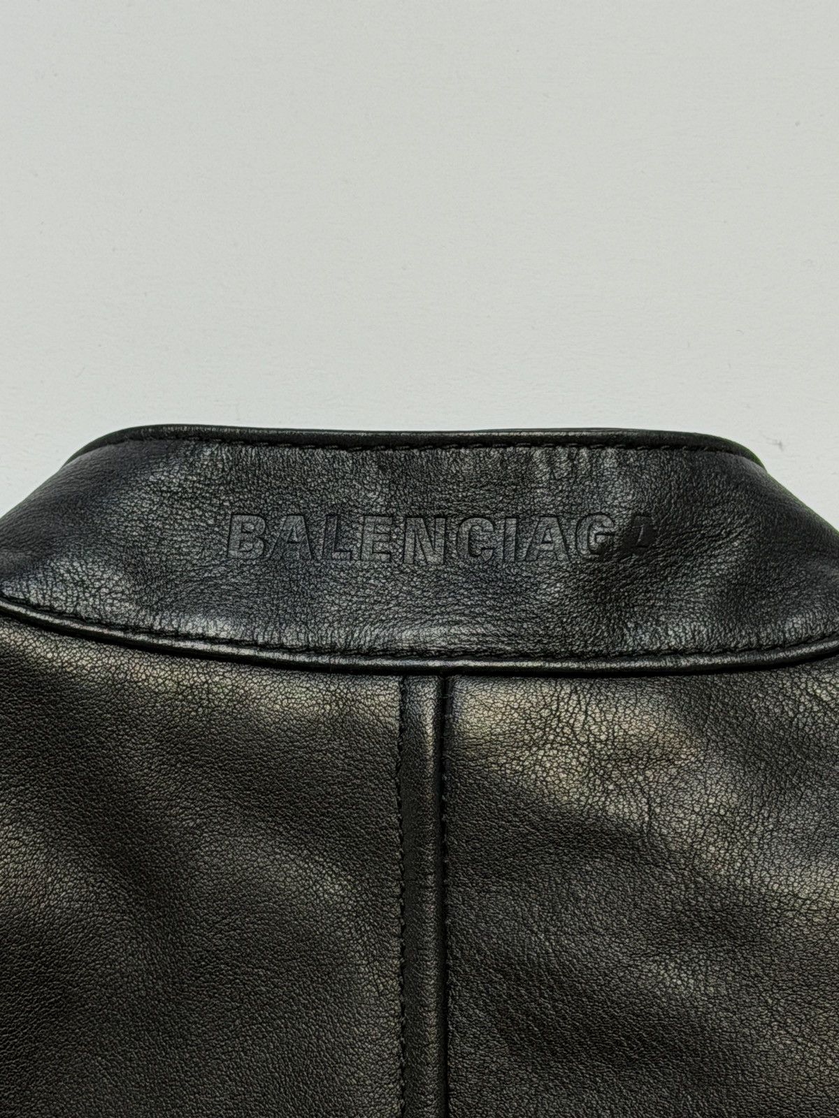 Balenciaga Balenciaga Shrunk Racer Jacket Black Leather Size XS / US 0-2 / IT 36-38 - 6 Thumbnail