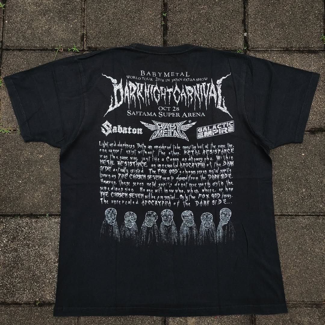Band Tees BABYMETAL Sabaton Galactic Empire Live 2018 Tee Size US L / EU 52-54 / 3 - 1 Thumbnail